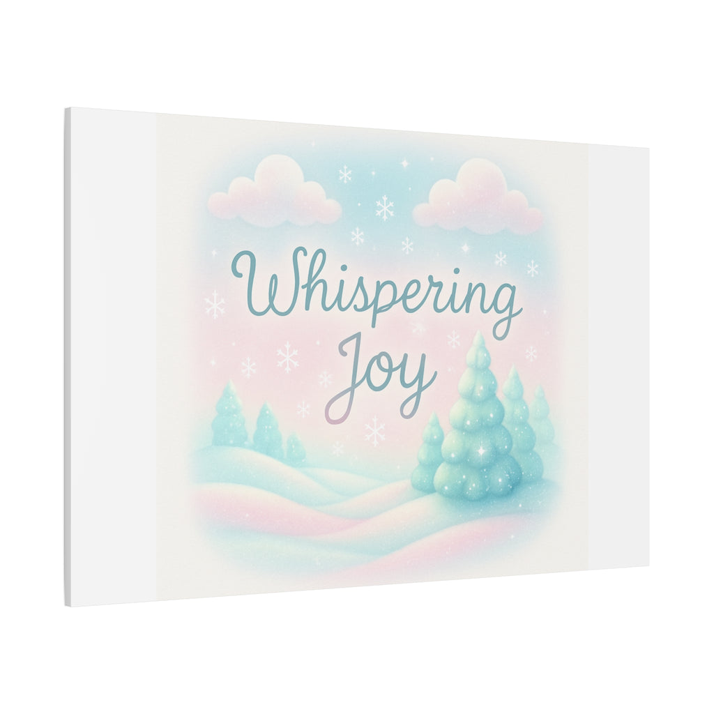 Canvas Wall Art — "Whispering Joy" Pastel Winter Landscape