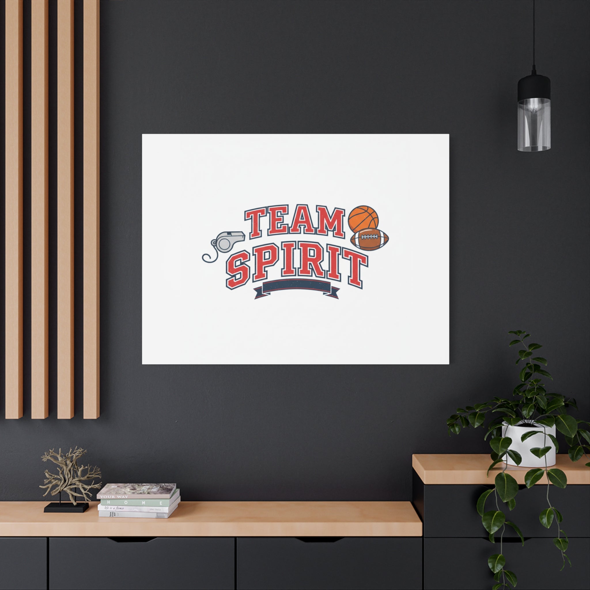 Team Spirit varsity crest Canvas