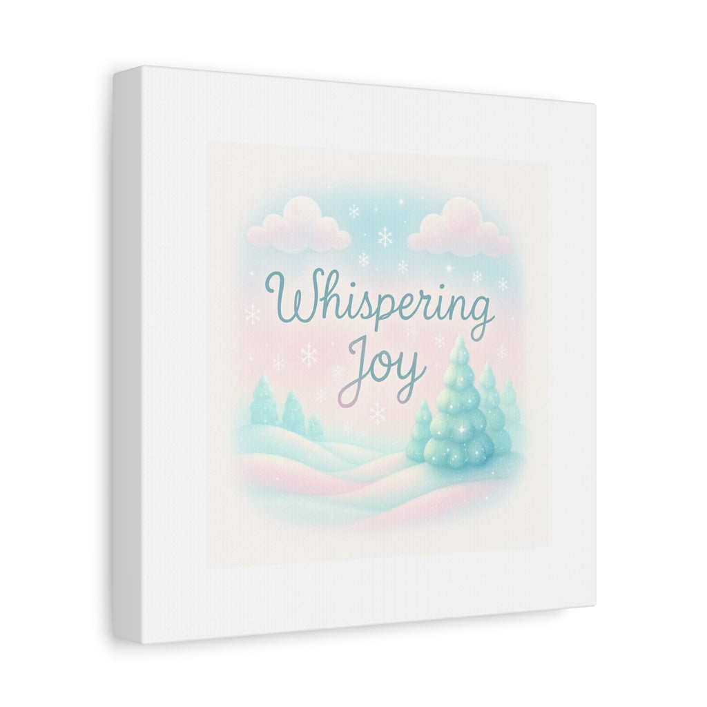 Canvas Wall Art — "Whispering Joy" Pastel Winter Landscape
