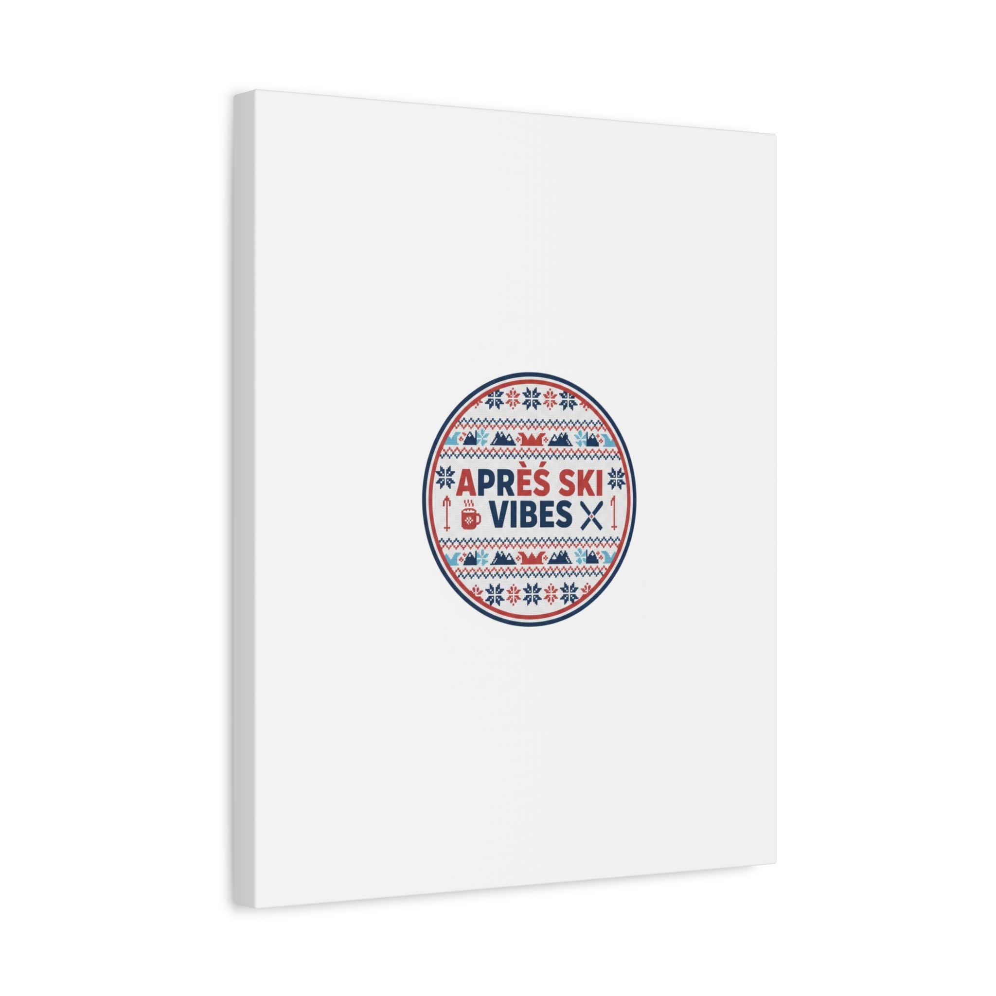 Après Ski Vibes Canvas, Fair Isle Ski Lodge Wall Art | Mountain Chalet Decor