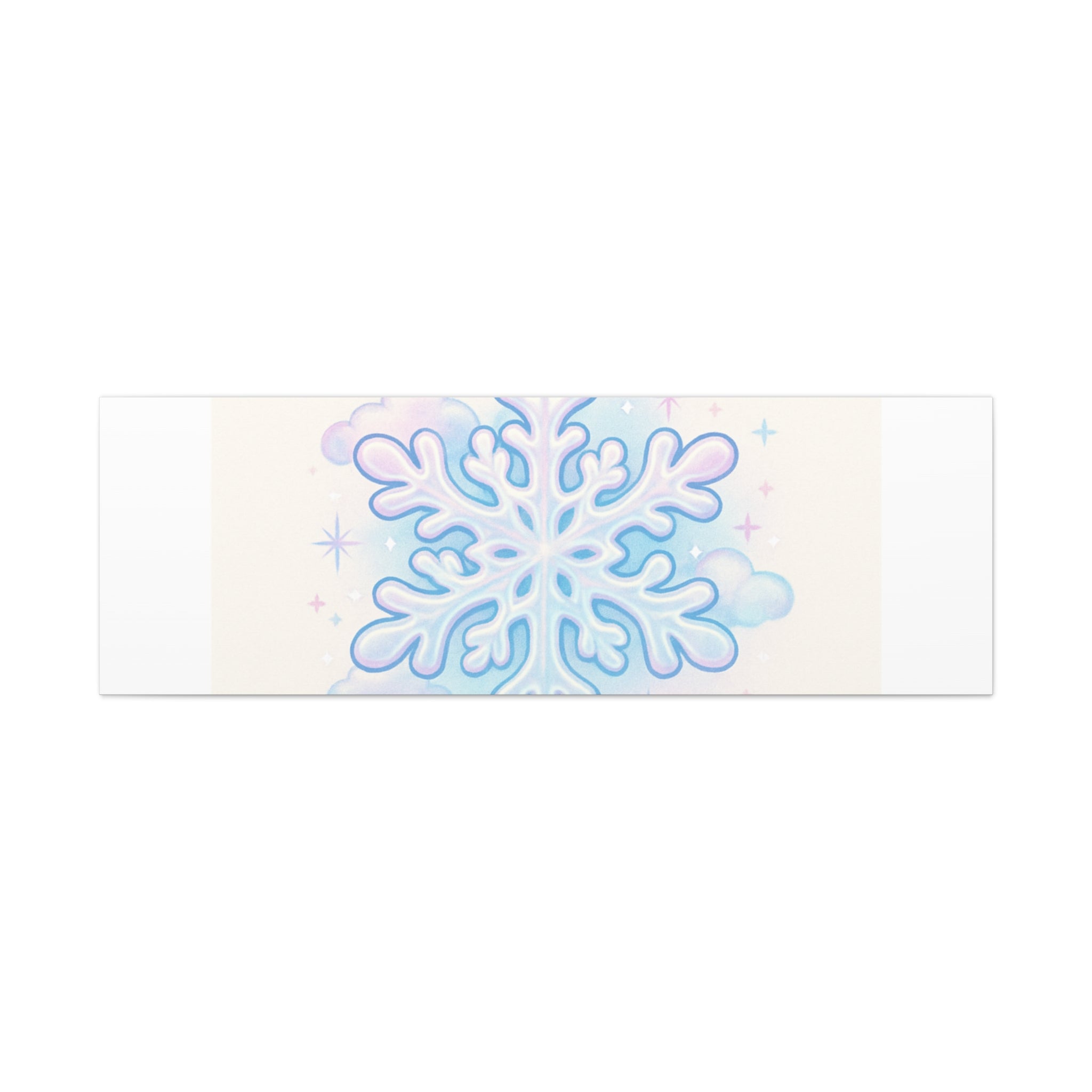 Canvas Wall Art - "Dreaming of Sweet Serenity" Snowflake Illustration