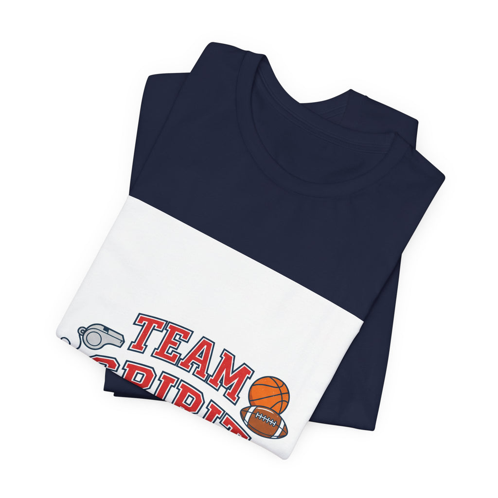 Team Spirit Varsity Letter Tee | collegiate athletic block font