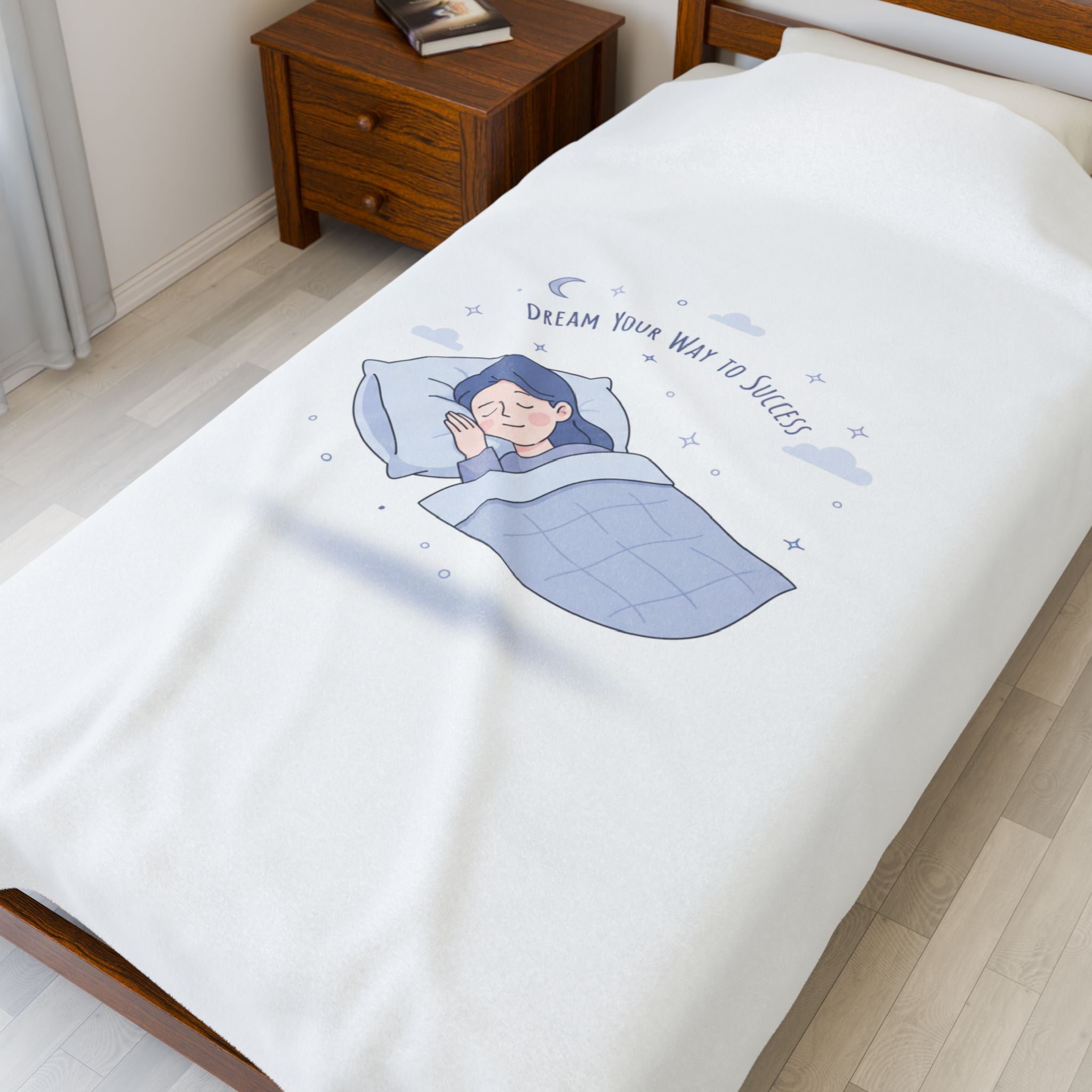 Resting Your Way to Success Velveteen Plush Blanket | Sleepmaxxing, Do Not Disturb