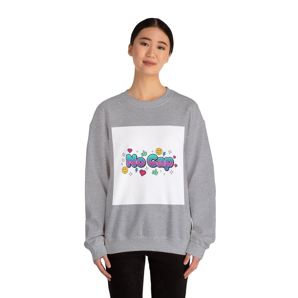 No Cap Crewneck Sweatshirt | Gen-Z Slang, Internet Lingo