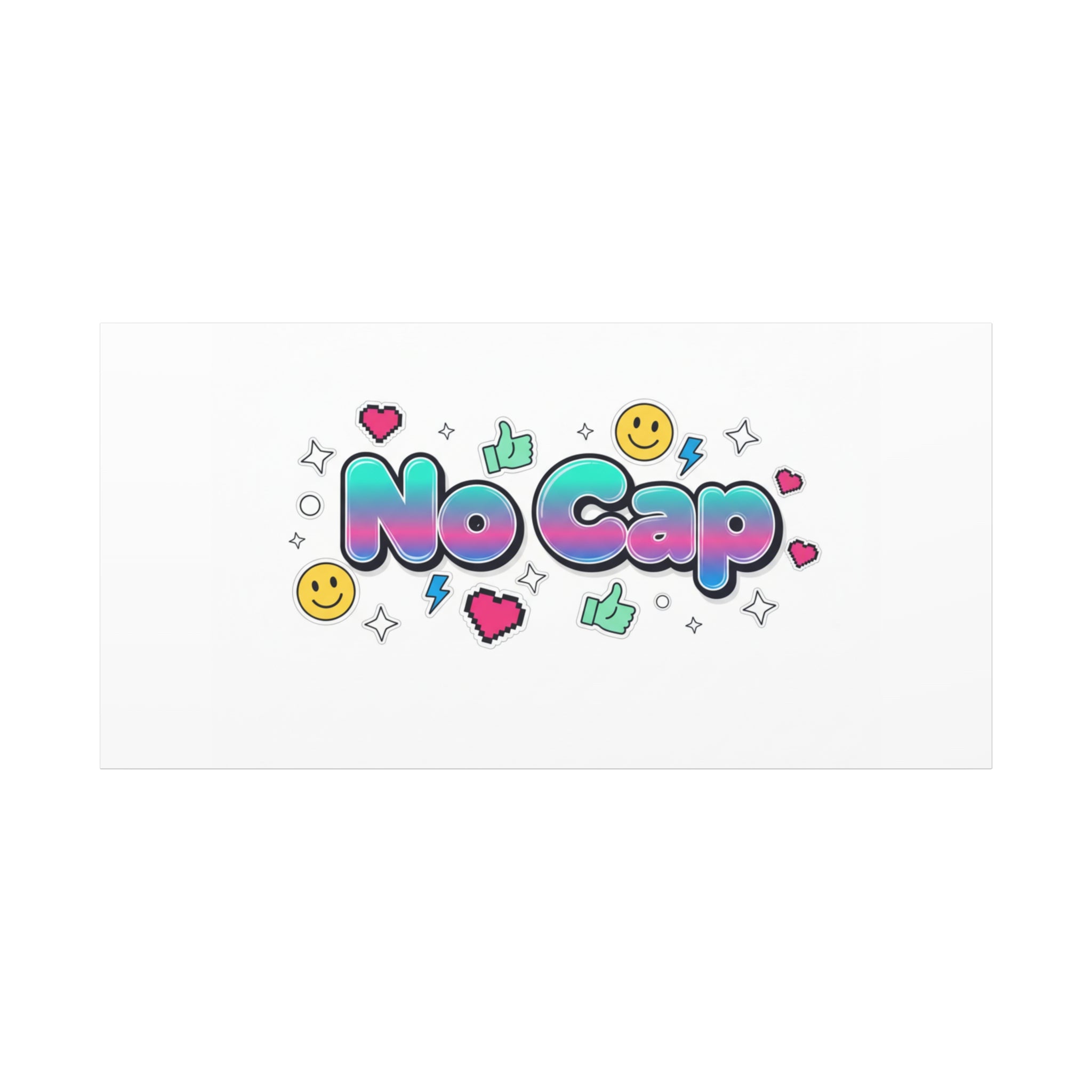 No Cap Canvas | Gen-Z Slang, Internet Lingo Wall Art