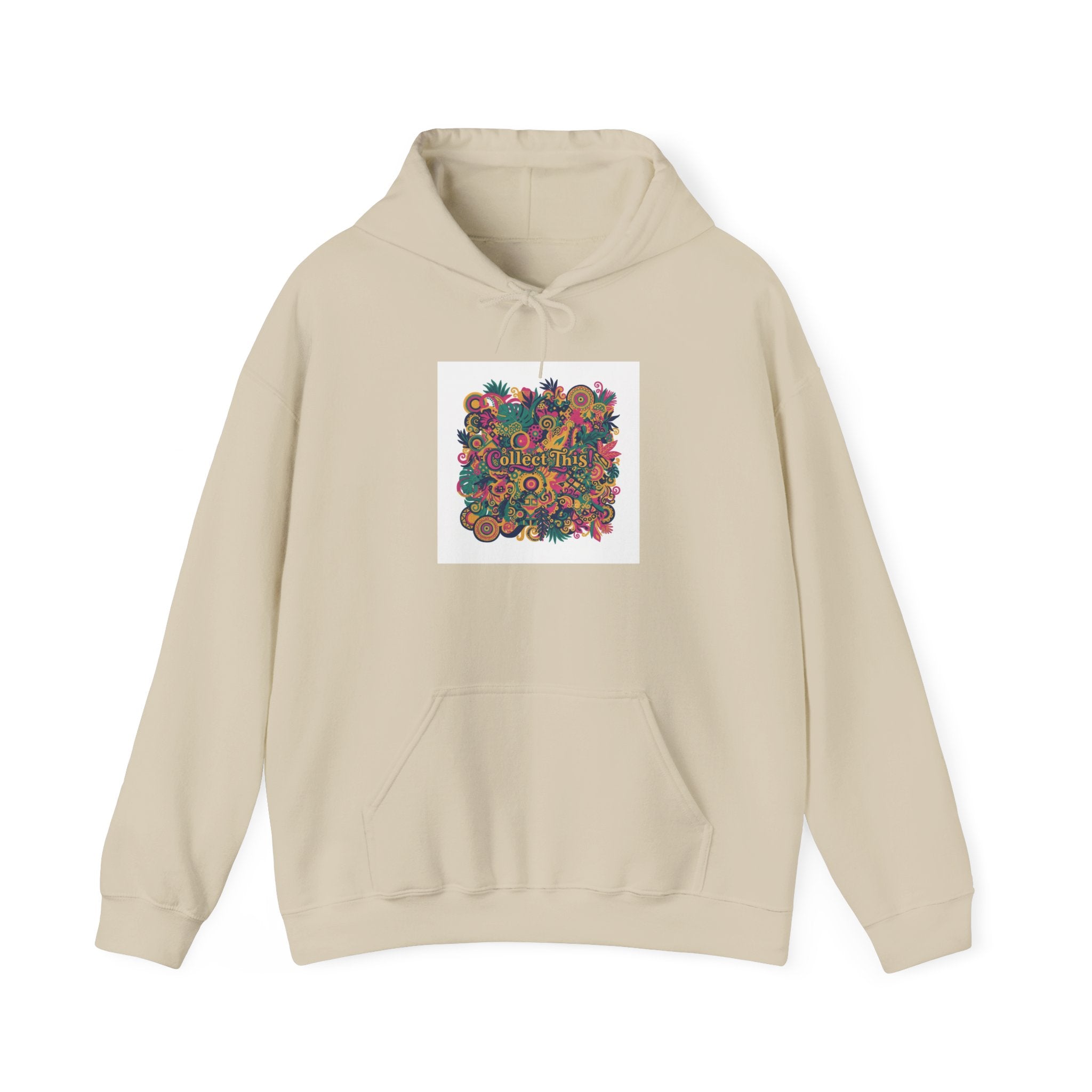 Maximalist Floral Collage Hoodie | bold floral stripes, boho collage print