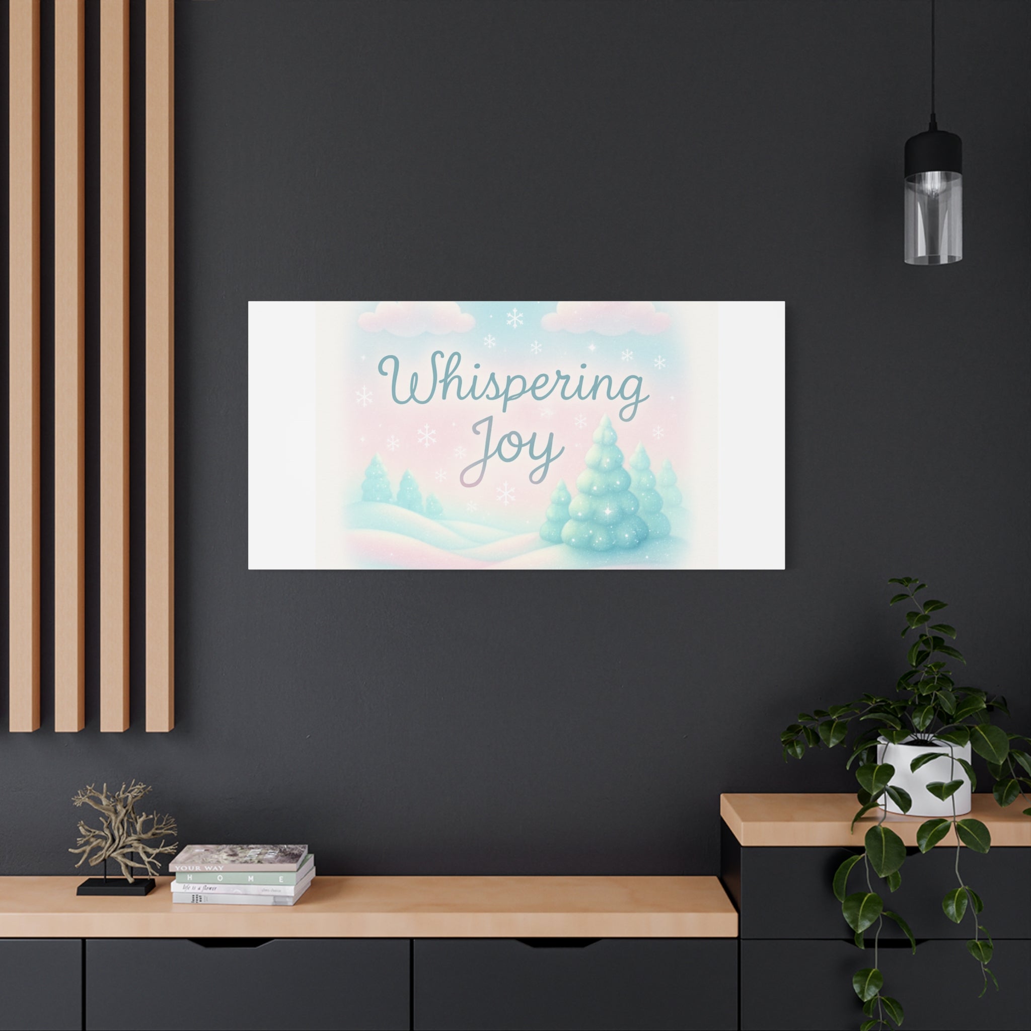 Canvas Wall Art — "Whispering Joy" Pastel Winter Landscape
