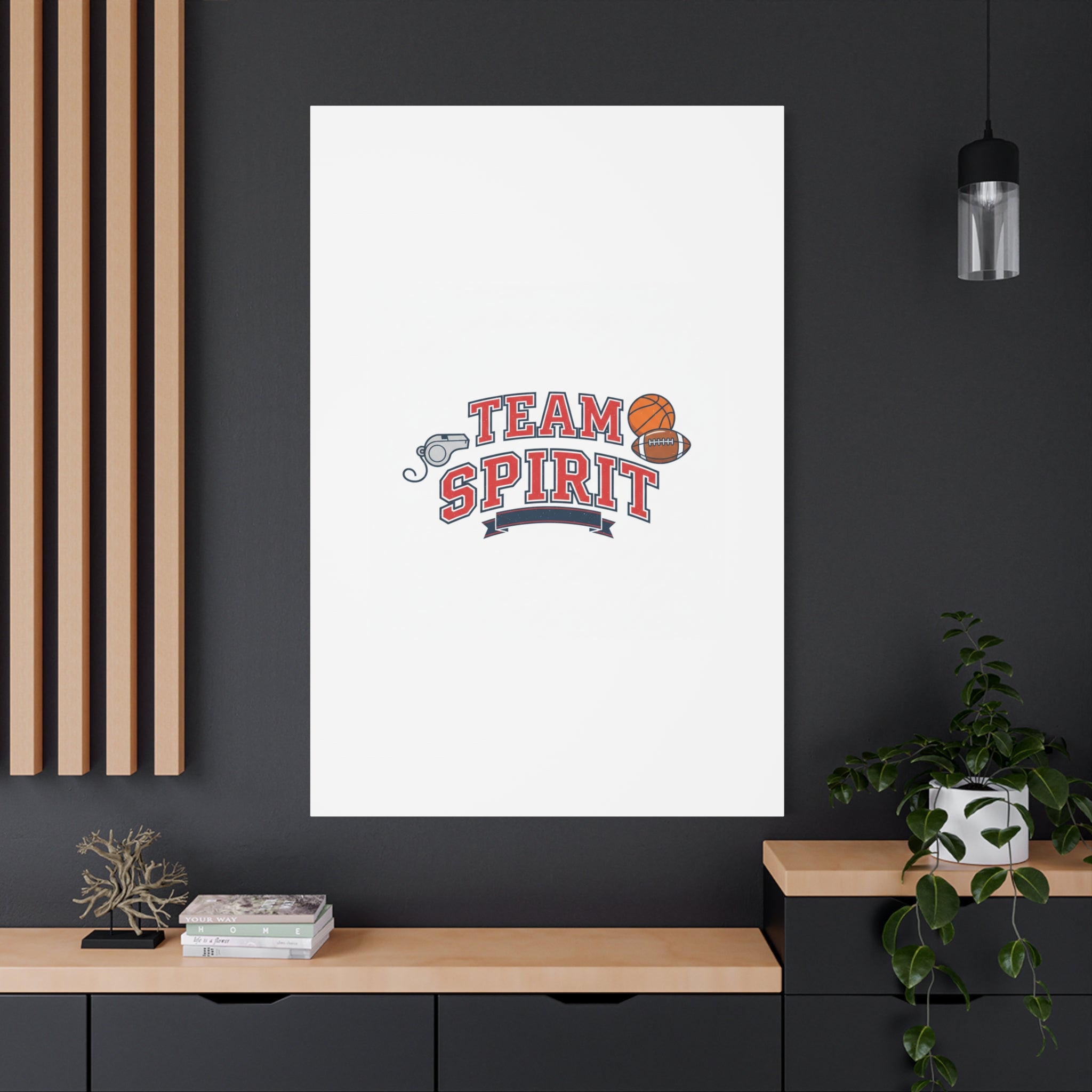 Team Spirit varsity crest Canvas