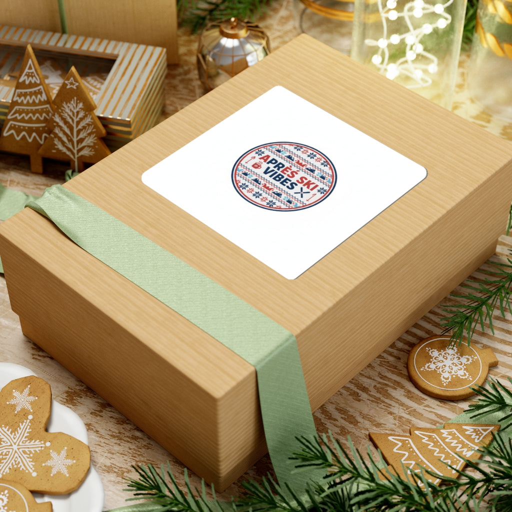 Après Ski Vibes Sticker | Fair Isle Alpine Badge, Mountain Lodge Sticker