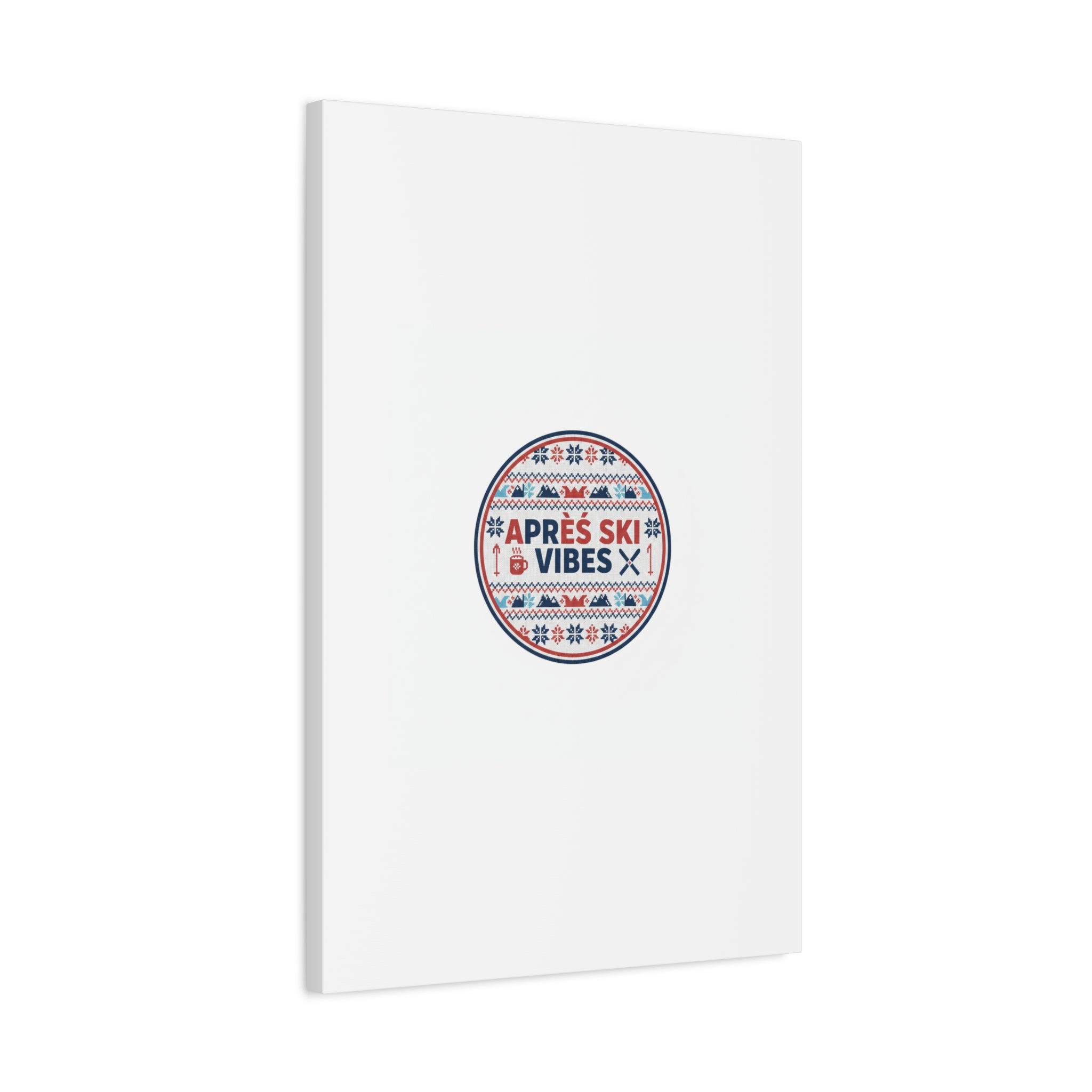 Après Ski Vibes Canvas, Fair Isle Ski Lodge Wall Art | Mountain Chalet Decor