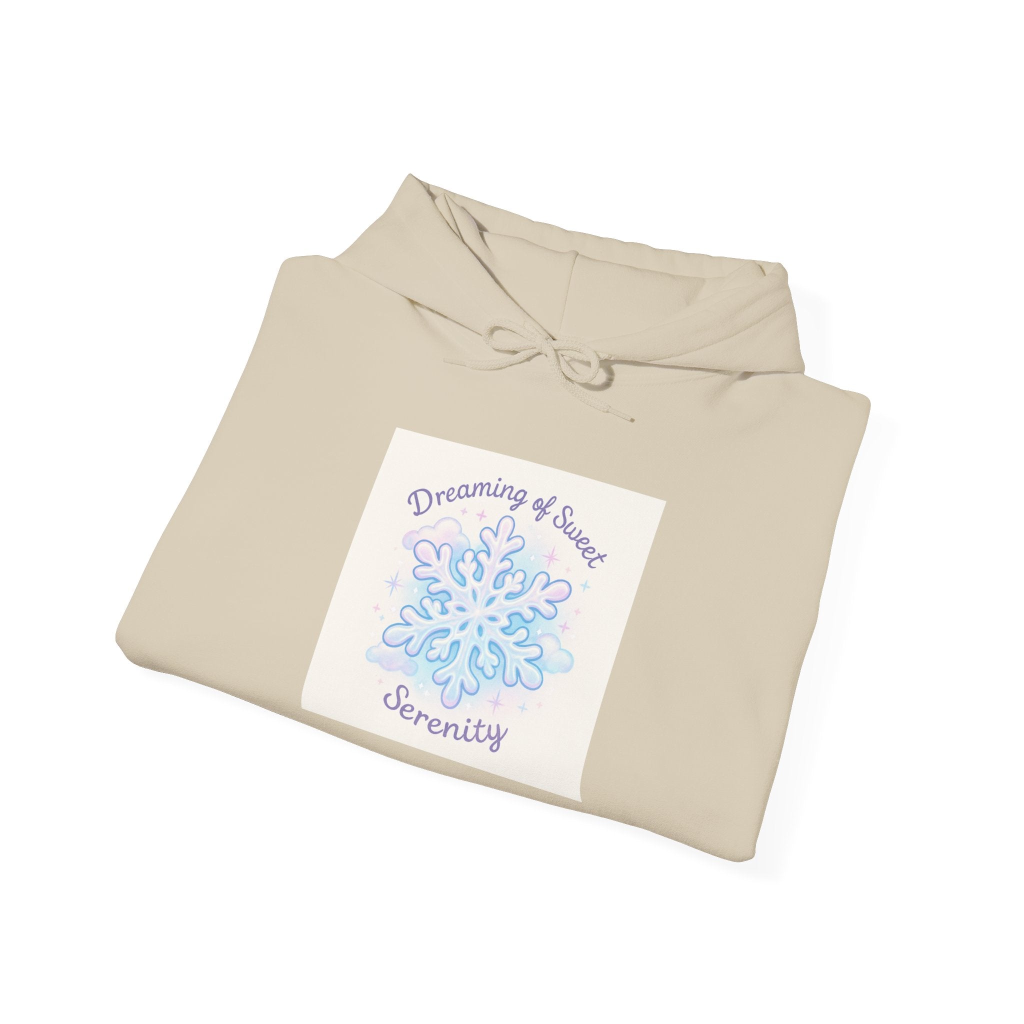 Serenity Snowflake Hoodie — "Dreaming of Snow" Cozy Winter Pullover