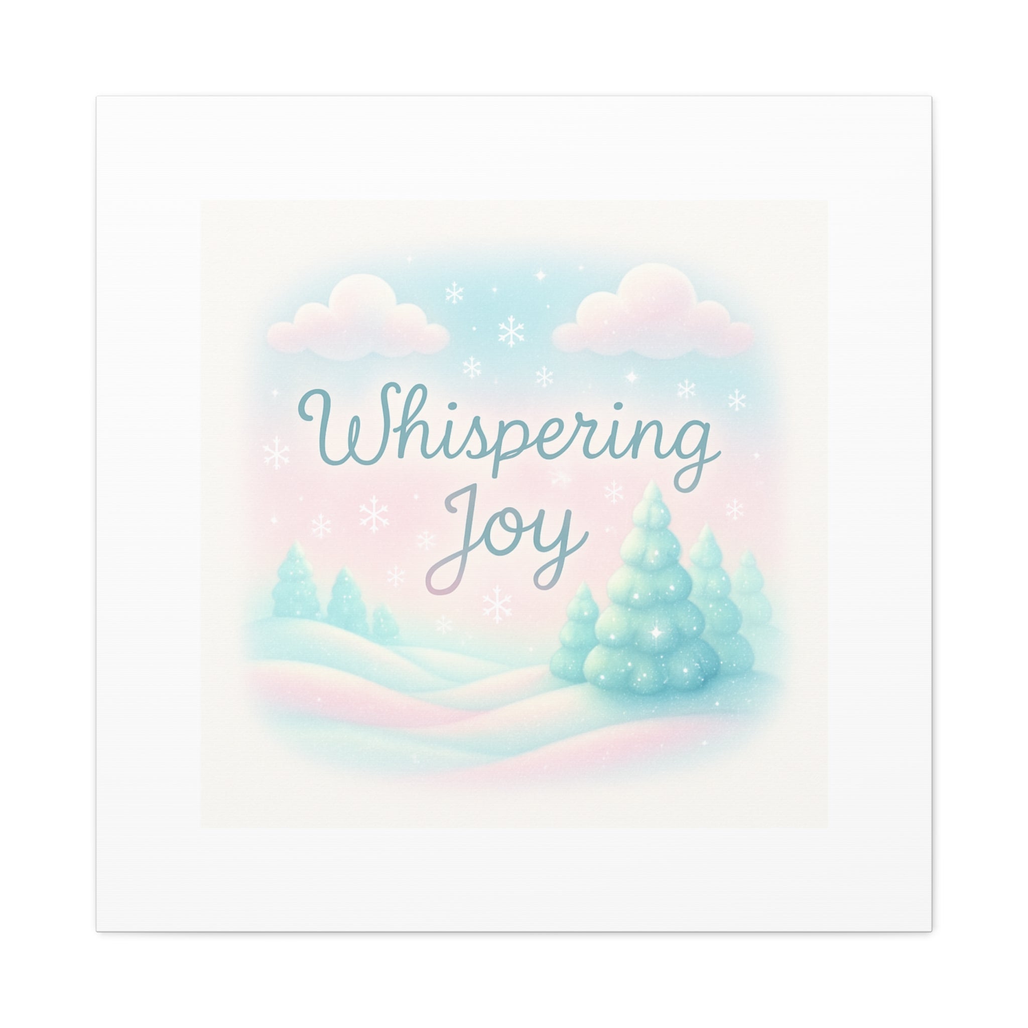 Canvas Wall Art — "Whispering Joy" Pastel Winter Landscape