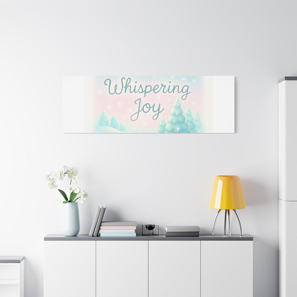 Canvas Wall Art — "Whispering Joy" Pastel Winter Landscape