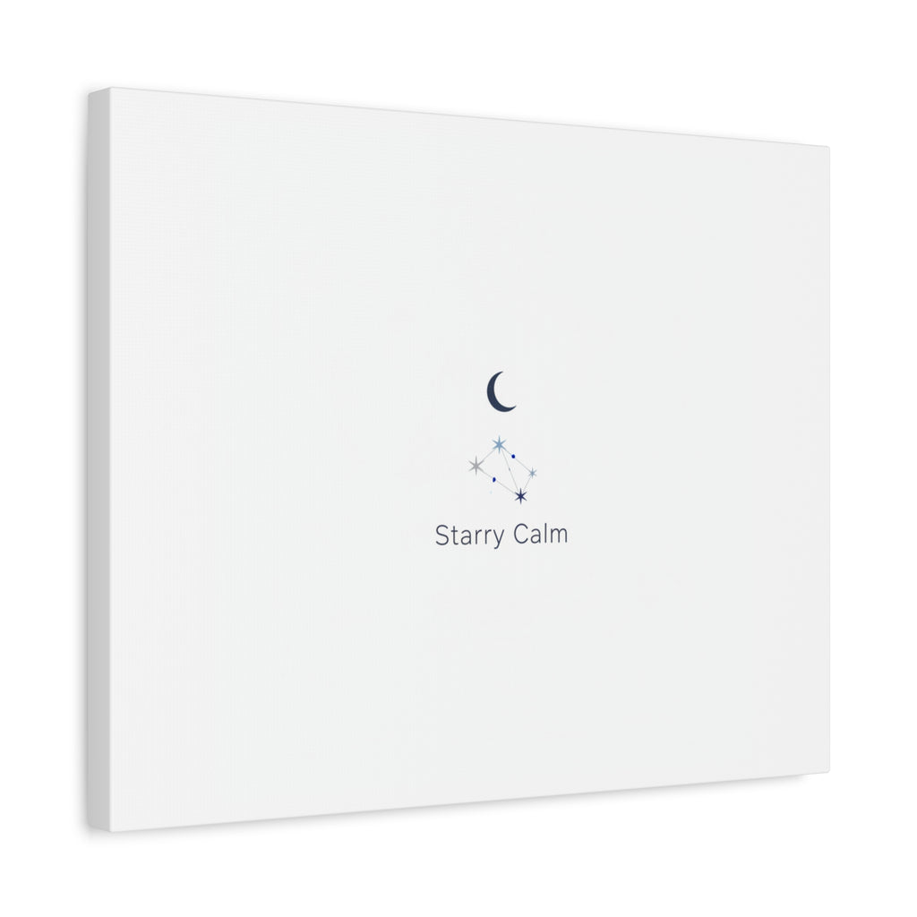 Starry Calm Moon & Constellation Canvas, minimal astrology art print