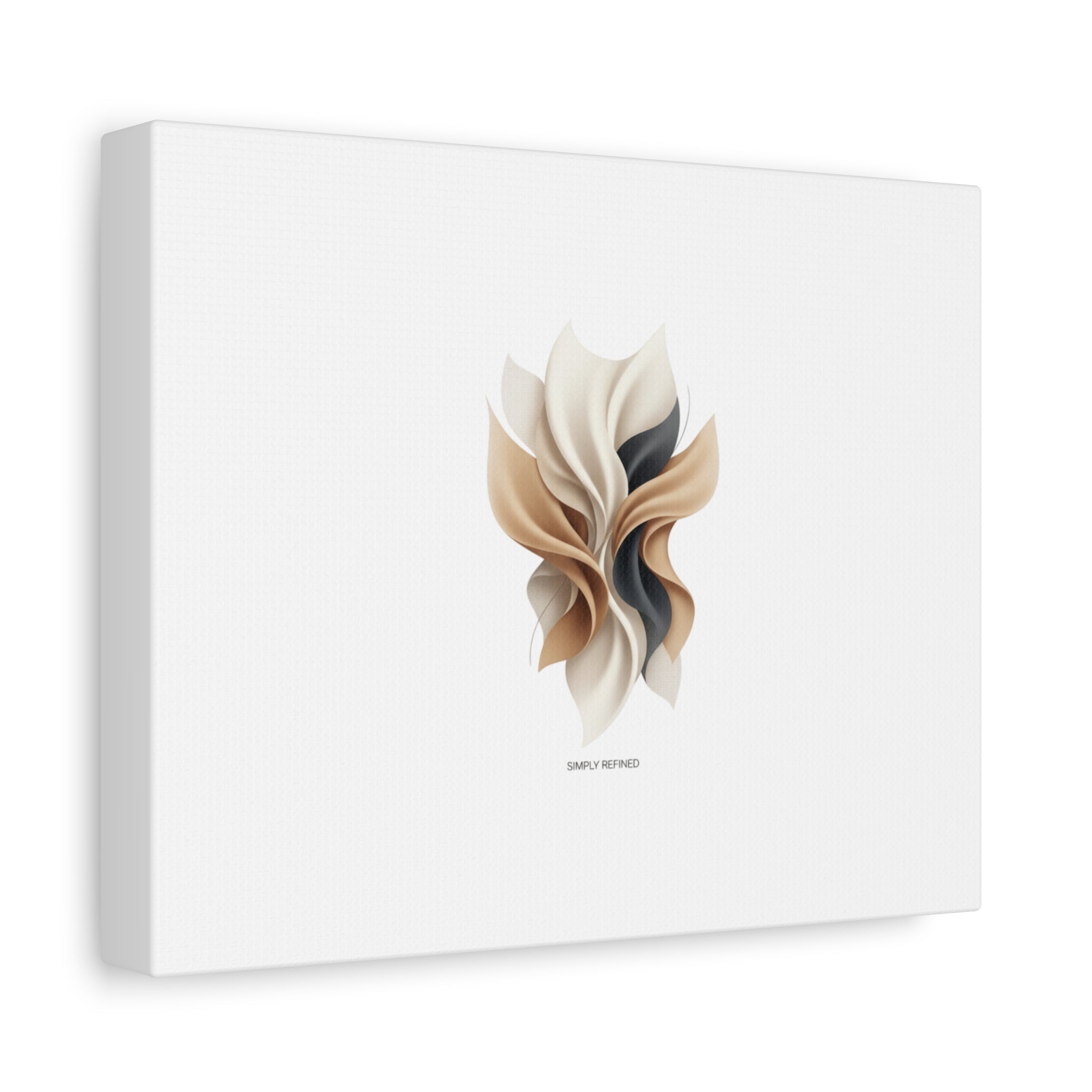 Neutral Abstract Bloom Canvas, Matte Stretched Canvas | Quiet Luxury, Minimalist Wall Art