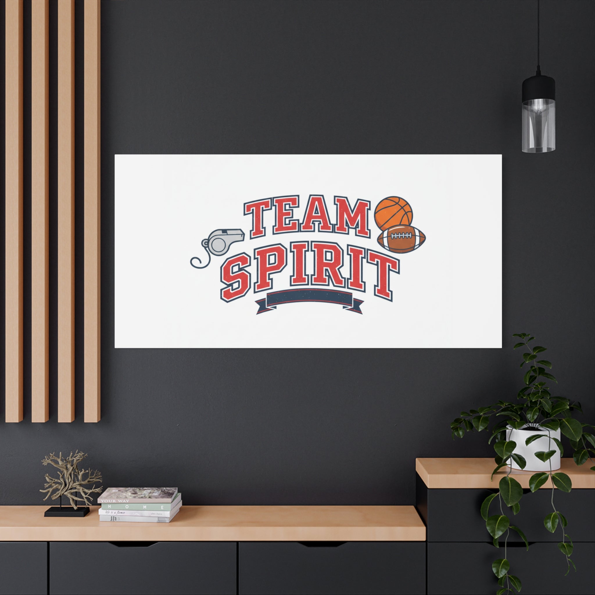 Team Spirit varsity crest Canvas