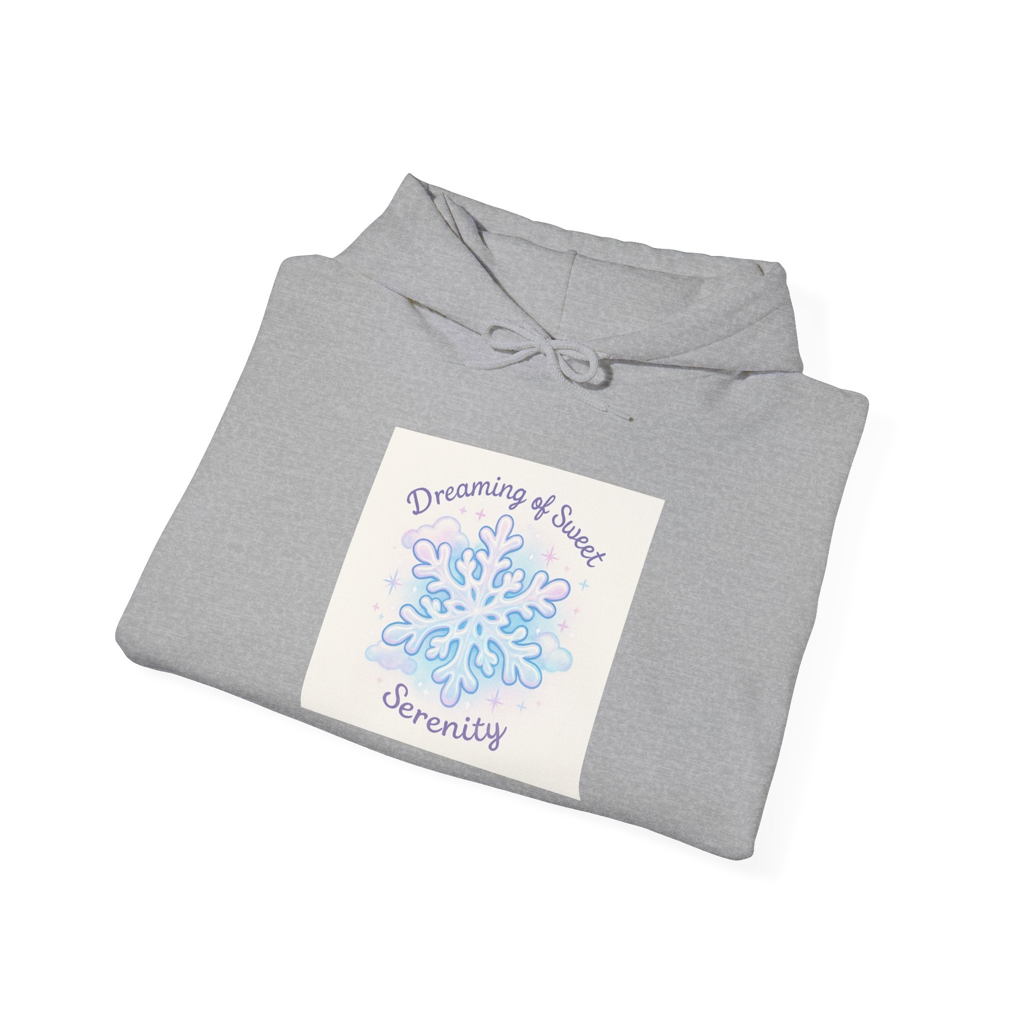 Serenity Snowflake Hoodie — "Dreaming of Snow" Cozy Winter Pullover