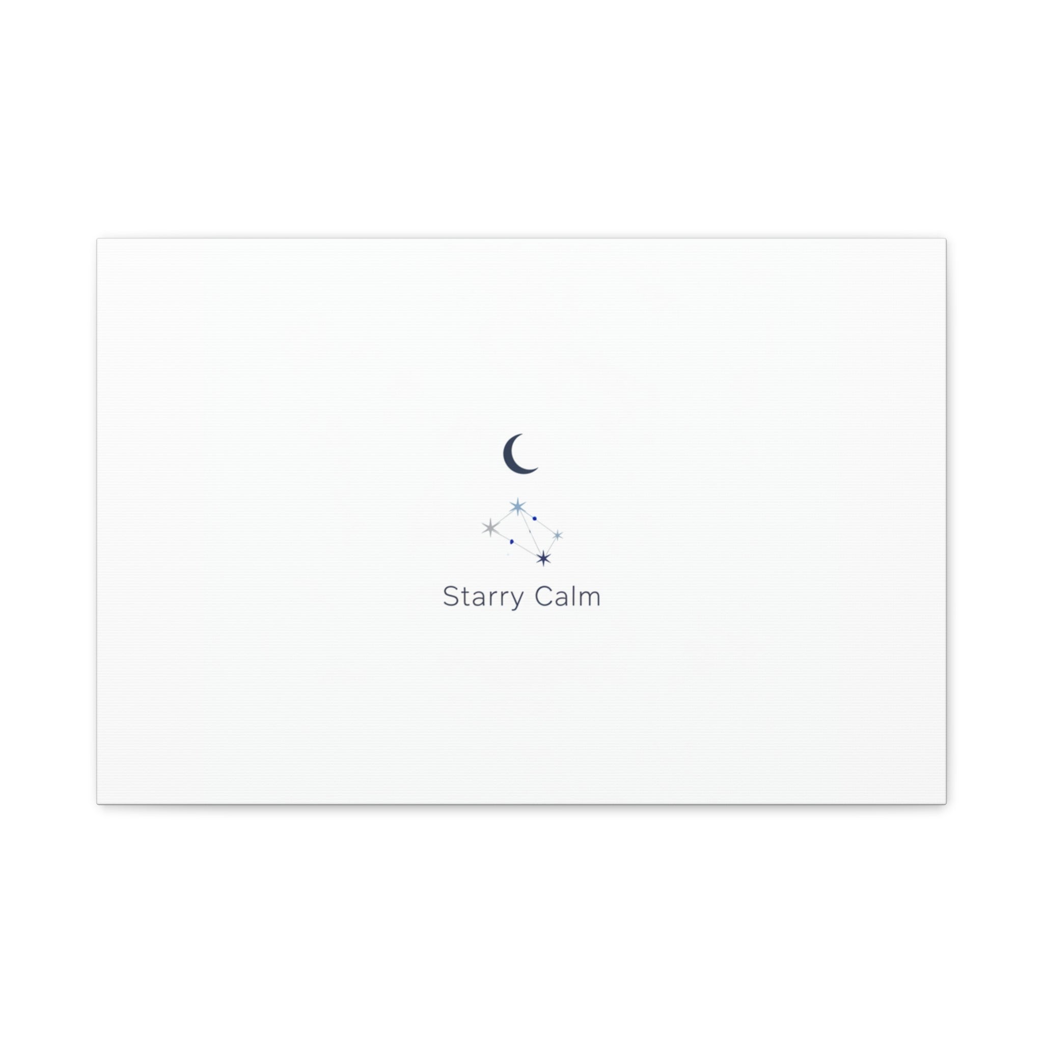 Starry Calm Moon & Constellation Canvas, minimal astrology art print