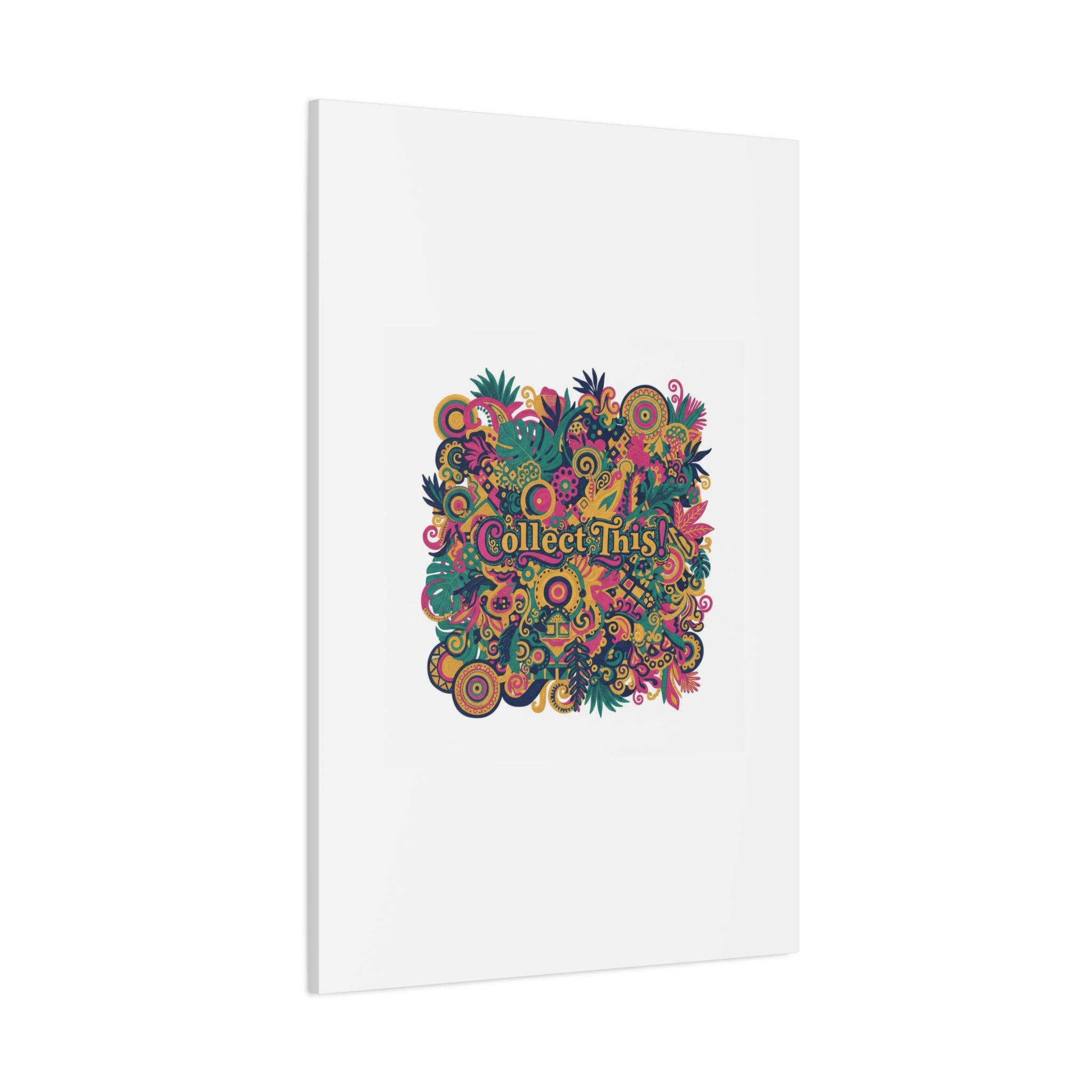 Collect This! Maximalist Floral Collage Canvas | Bold Boho Pattern, Colorful Ornament