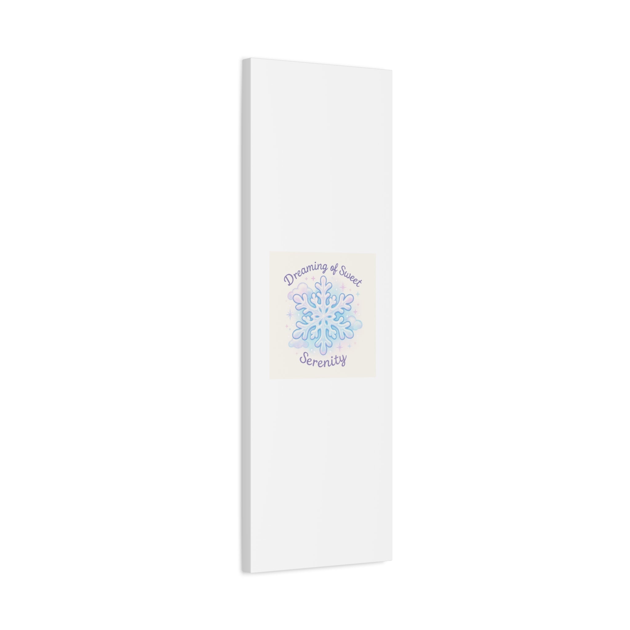 Canvas Wall Art - "Dreaming of Sweet Serenity" Snowflake Illustration