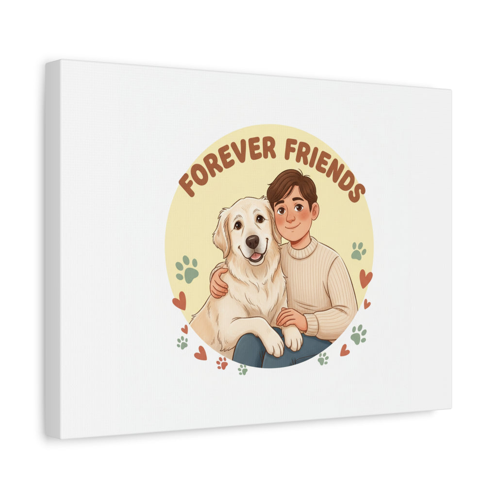 Forever Friends Dog Wall Art, Pet Canvas, Senior Dog Print | Pet-Centric Holiday