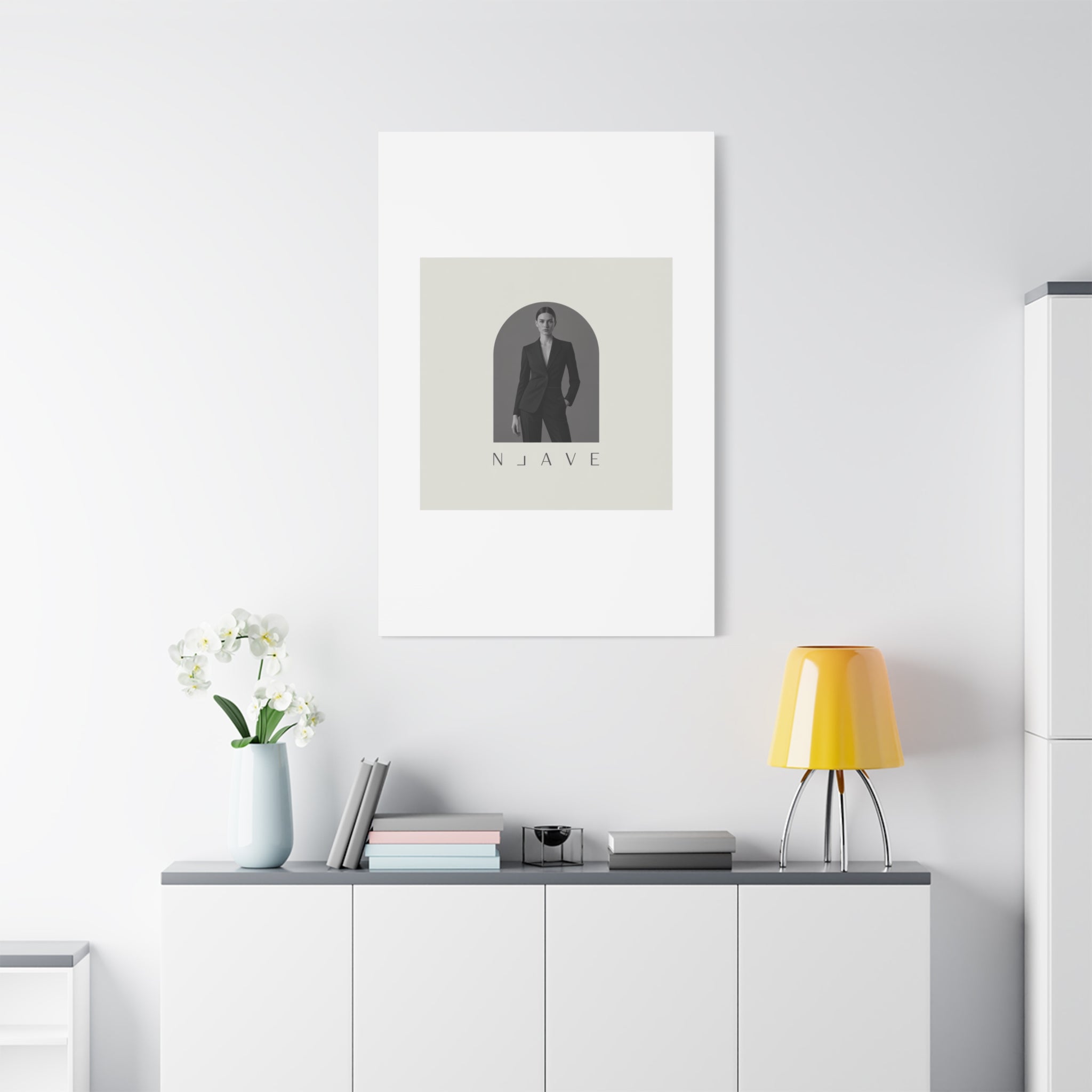 Monochrome Minimal Fashion Print, Canvas