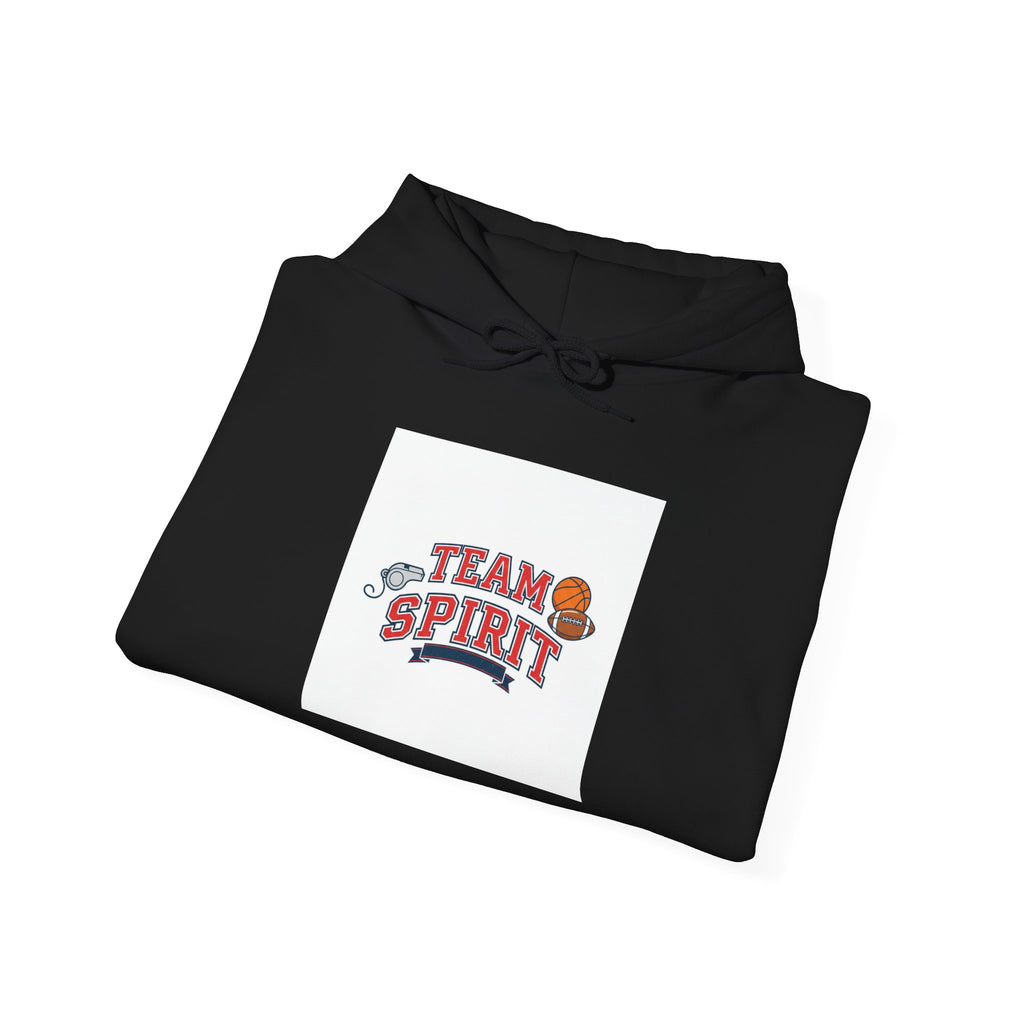 Team Spirit varsity crest Hoodie | Collegiate block font campus style