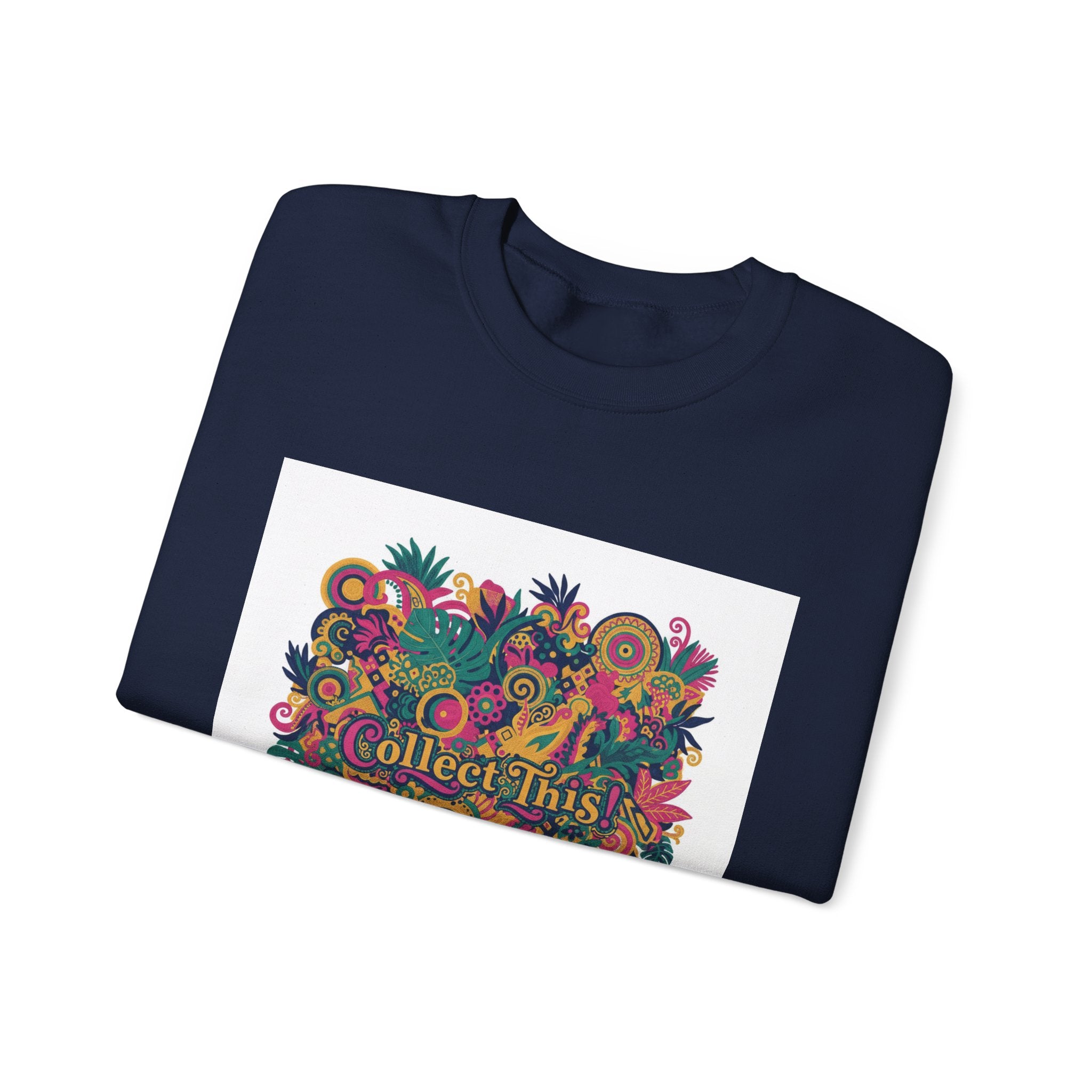Collect This floral collage Sweatshirt | Maximalist boho collage, bold floral stripes