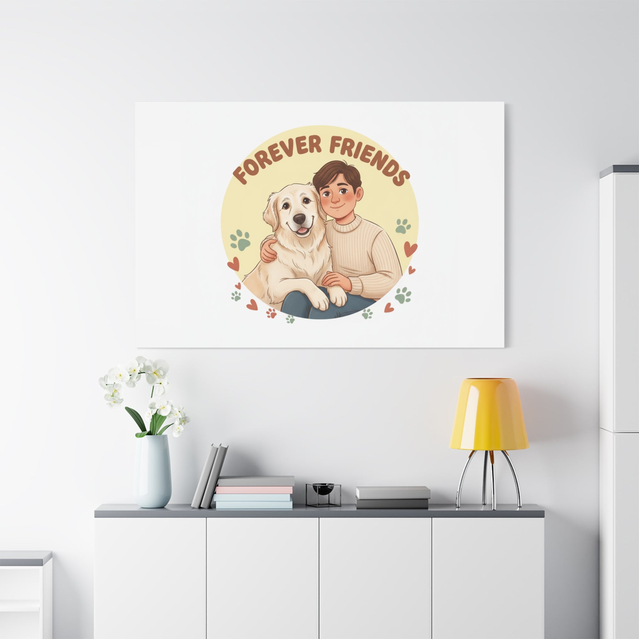Forever Friends Dog Wall Art, Pet Canvas, Senior Dog Print | Pet-Centric Holiday