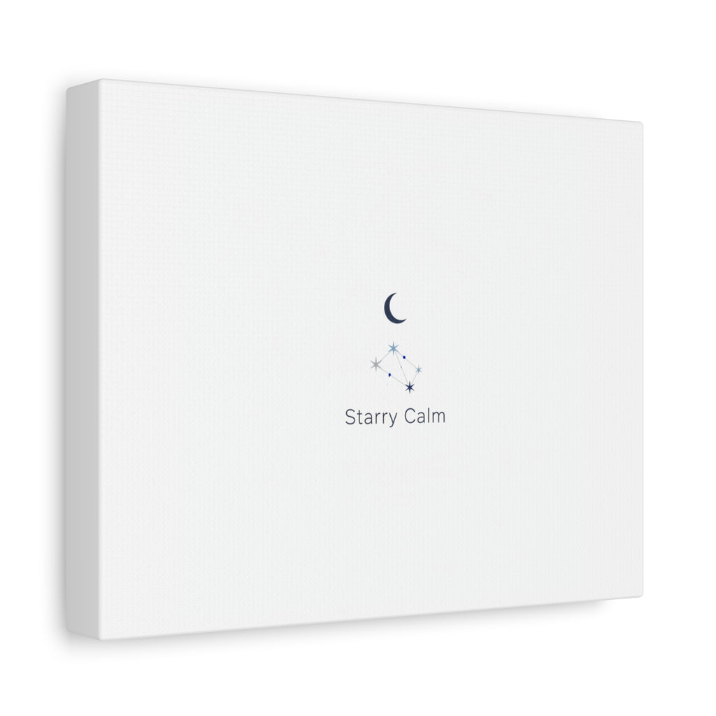 Starry Calm Moon & Constellation Canvas, minimal astrology art print