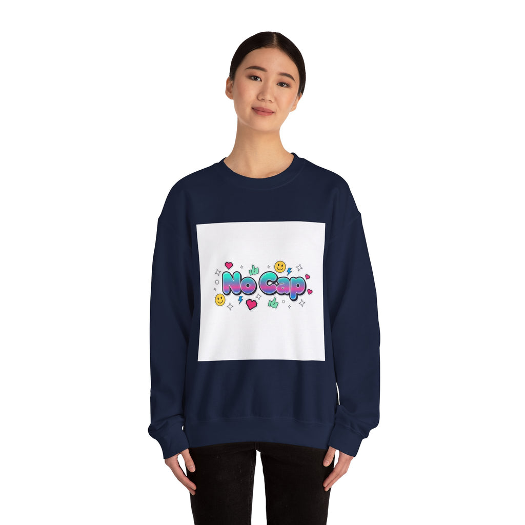 No Cap Crewneck Sweatshirt | Gen-Z Slang, Internet Lingo
