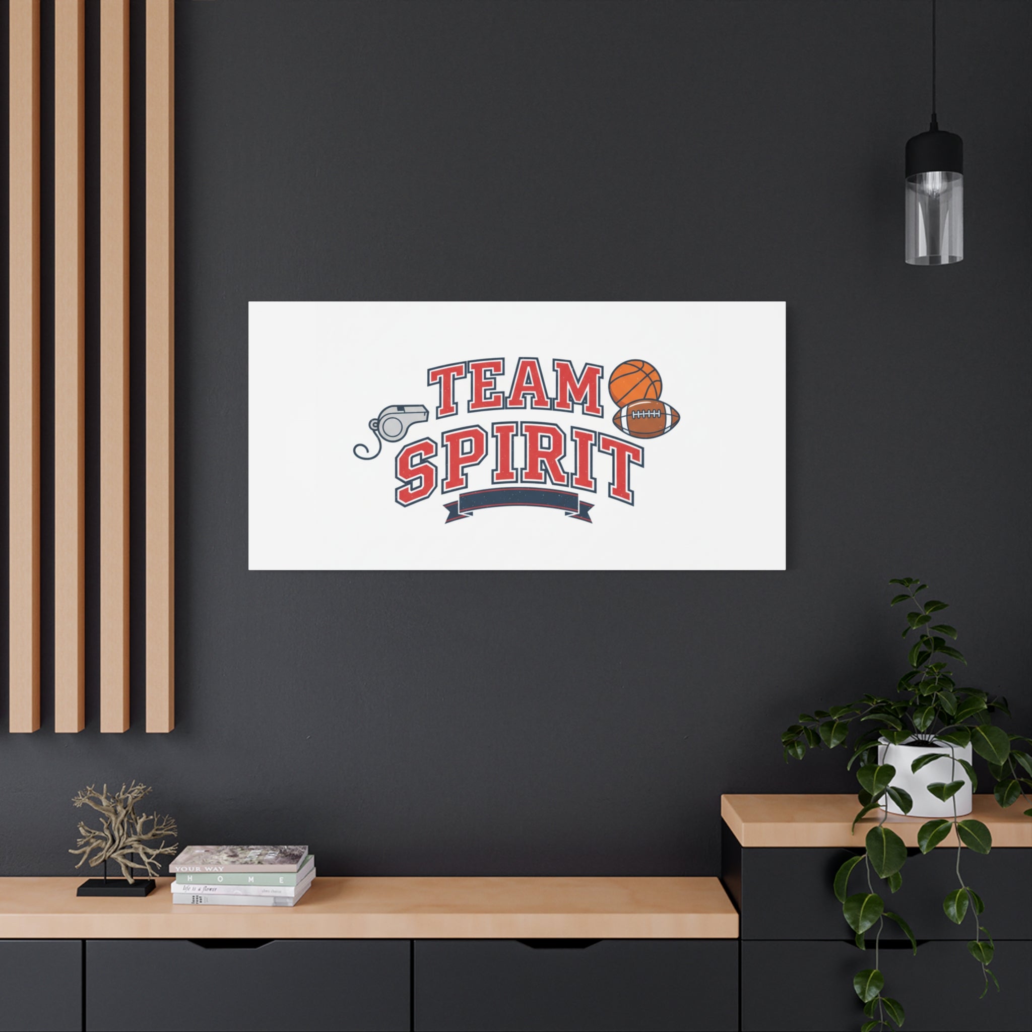 Team Spirit varsity crest Canvas