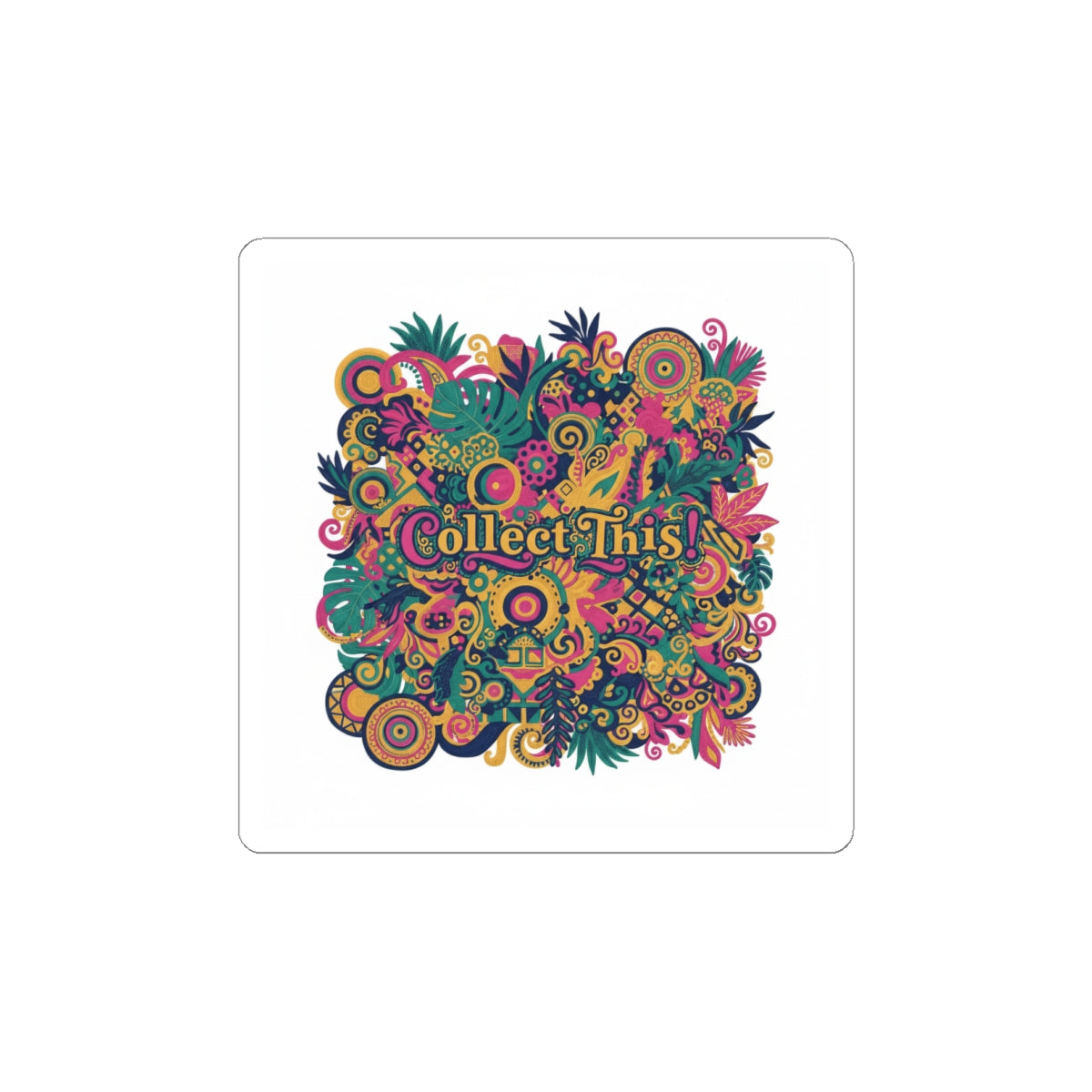 Collect This! Maximalist Floral Collage Sticker | Kiss-Cut, Boho Pattern