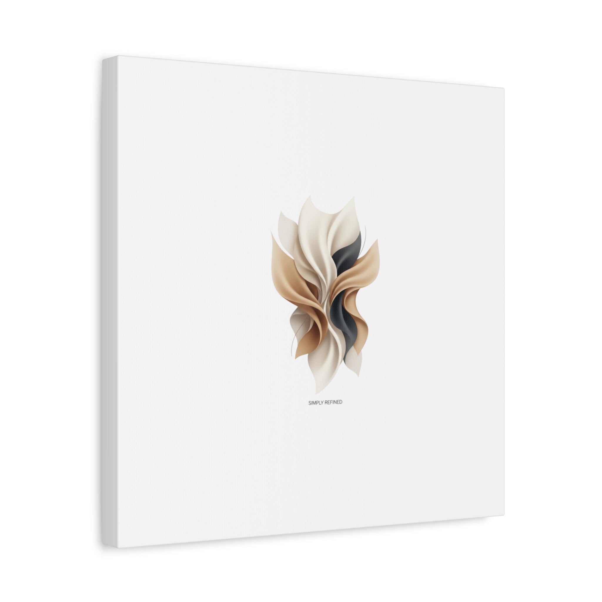 Neutral Abstract Bloom Canvas, Matte Stretched Canvas | Quiet Luxury, Minimalist Wall Art