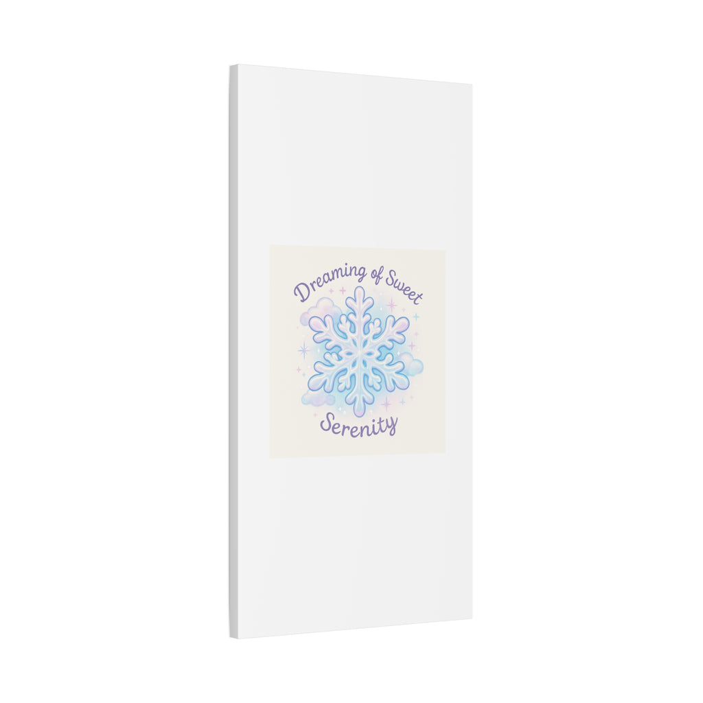 Canvas Wall Art - "Dreaming of Sweet Serenity" Snowflake Illustration