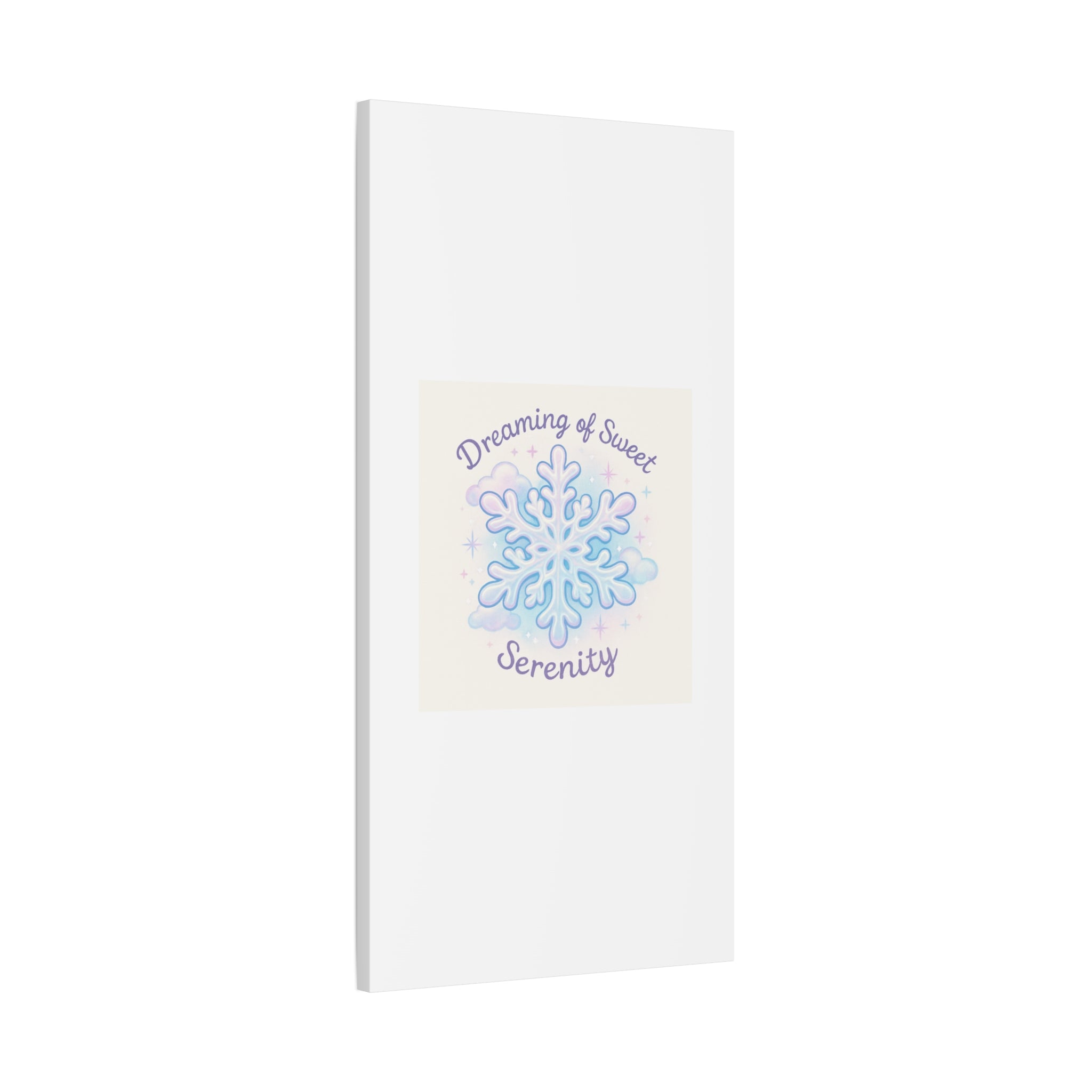 Canvas Wall Art - "Dreaming of Sweet Serenity" Snowflake Illustration
