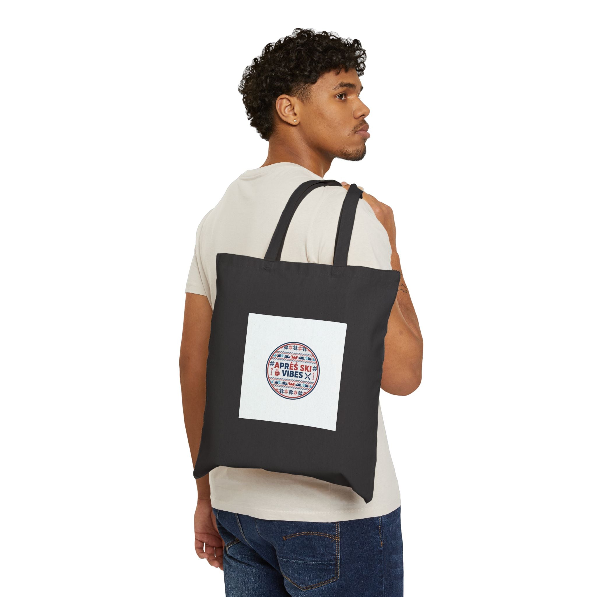 Après Ski Vibes Tote | Fair Isle Ski-Club Graphic, Mountain Lodge Tote