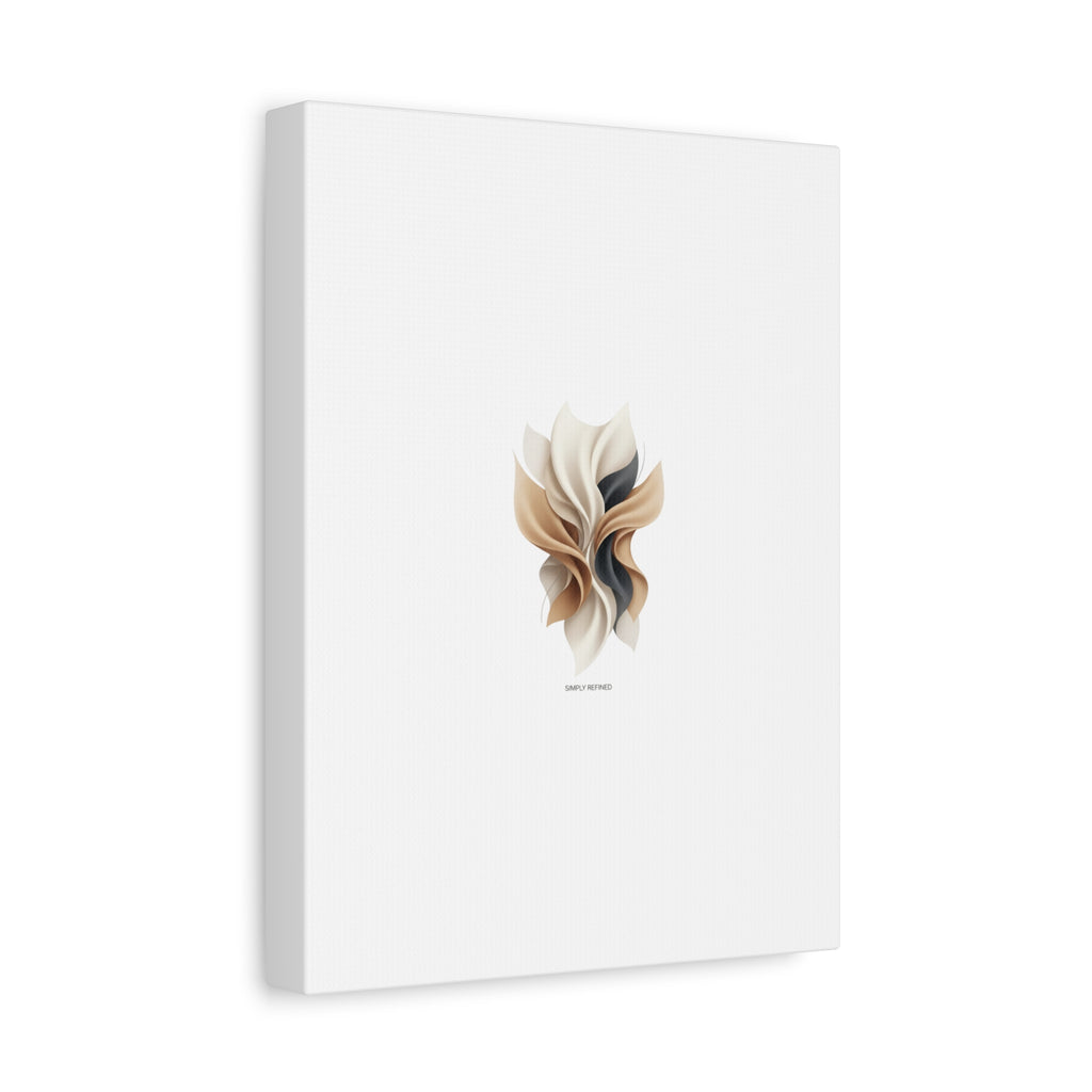 Neutral Abstract Bloom Canvas, Matte Stretched Canvas | Quiet Luxury, Minimalist Wall Art