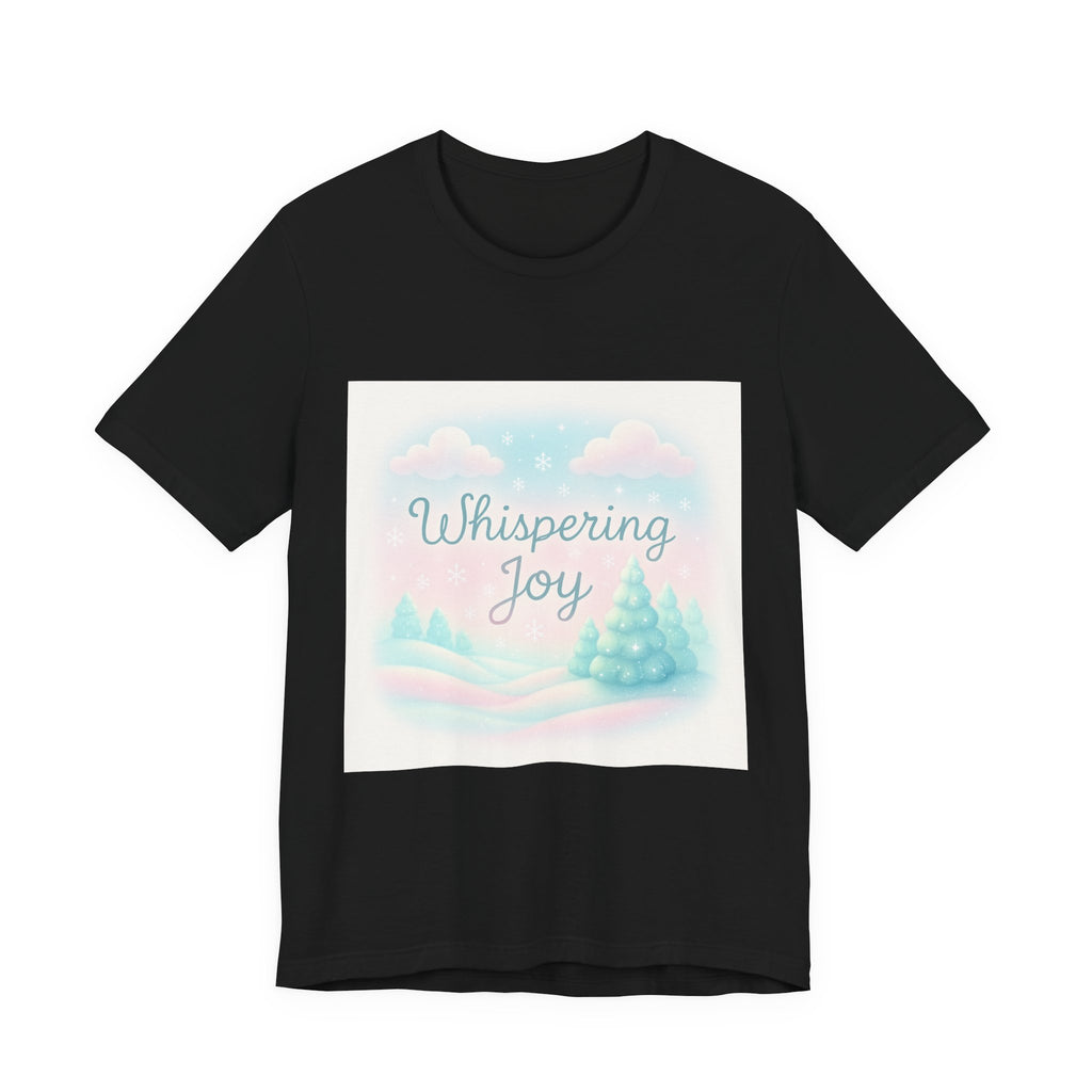 Whispering Joy Tee — Pastel Winter Trees Holiday T‑Shirt