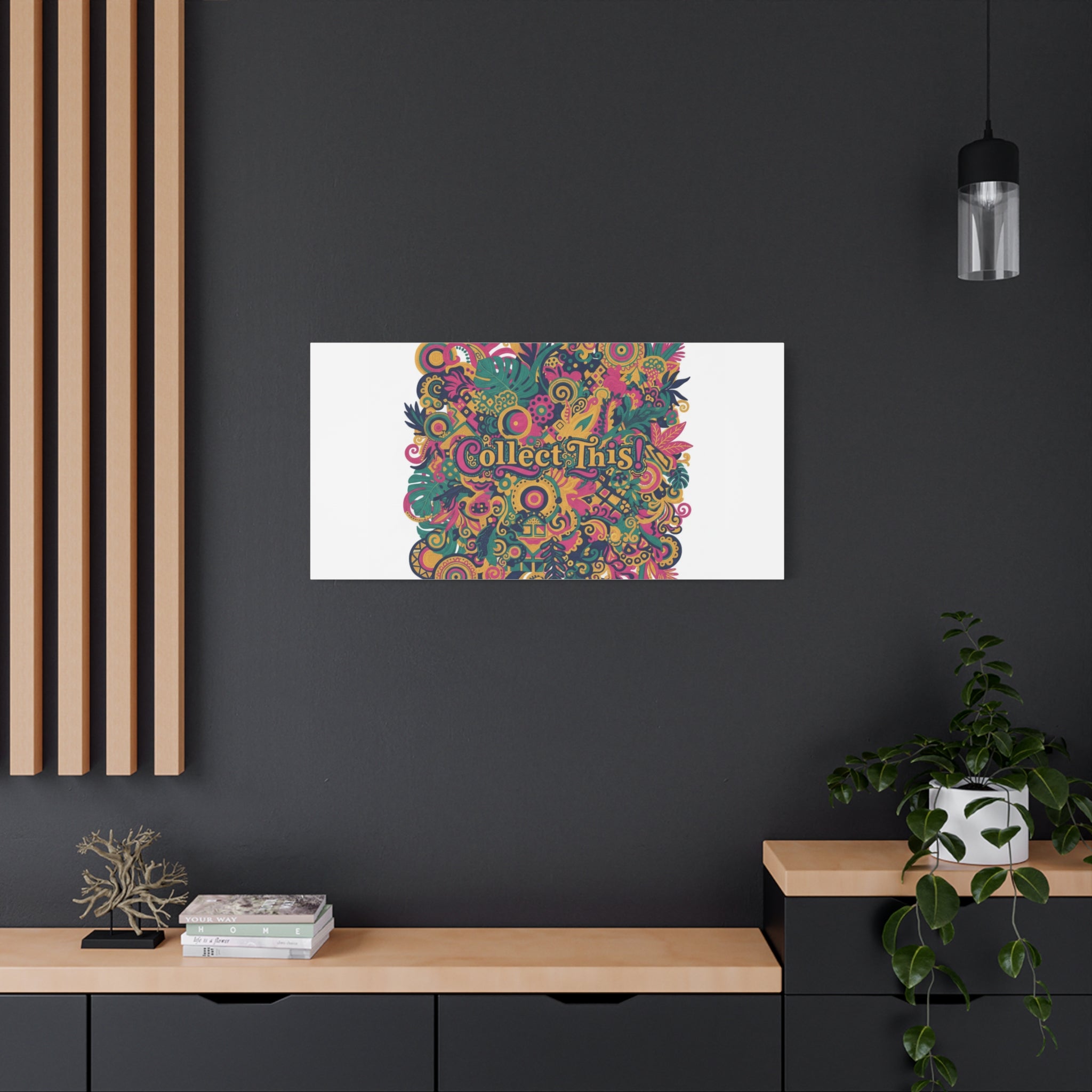 Collect This! Maximalist Floral Collage Canvas | Bold Boho Pattern, Colorful Ornament