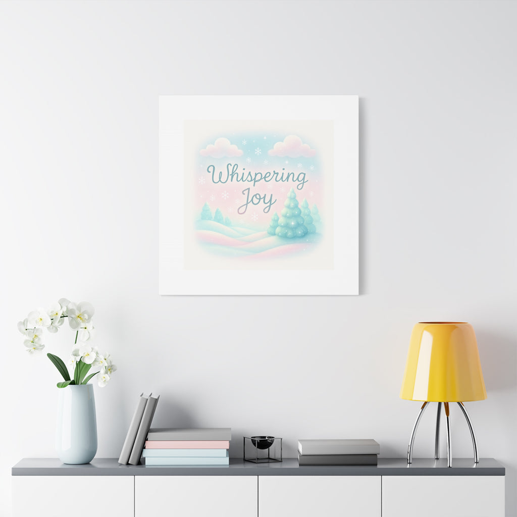 Canvas Wall Art — "Whispering Joy" Pastel Winter Landscape