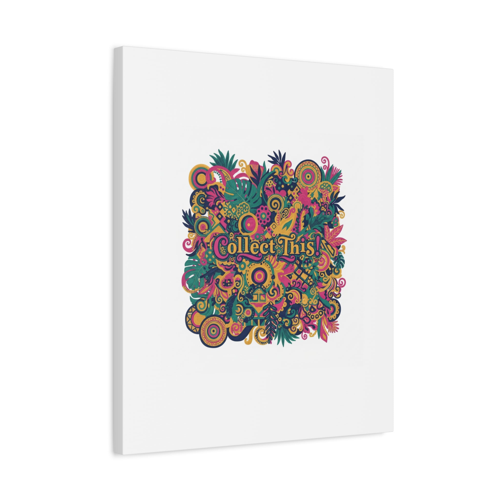 Collect This! Maximalist Floral Collage Canvas | Bold Boho Pattern, Colorful Ornament