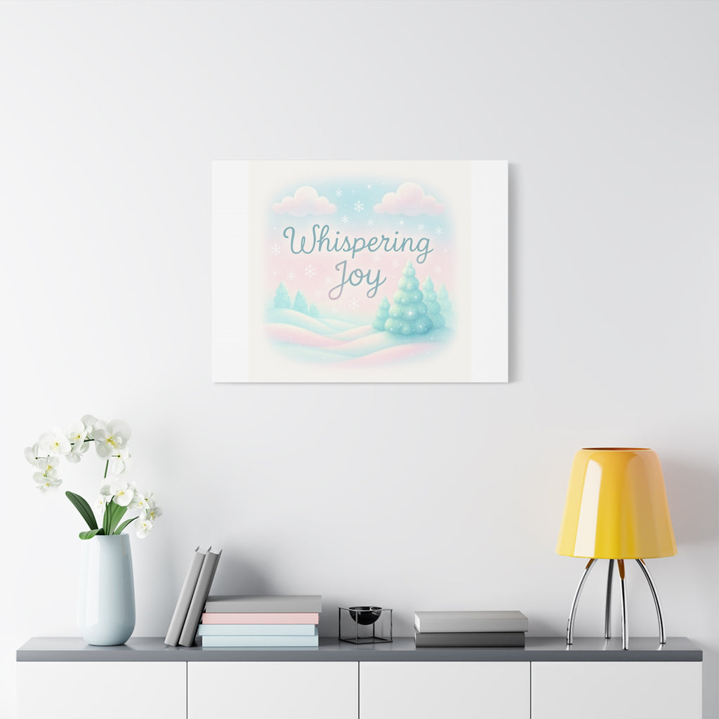 Canvas Wall Art — "Whispering Joy" Pastel Winter Landscape