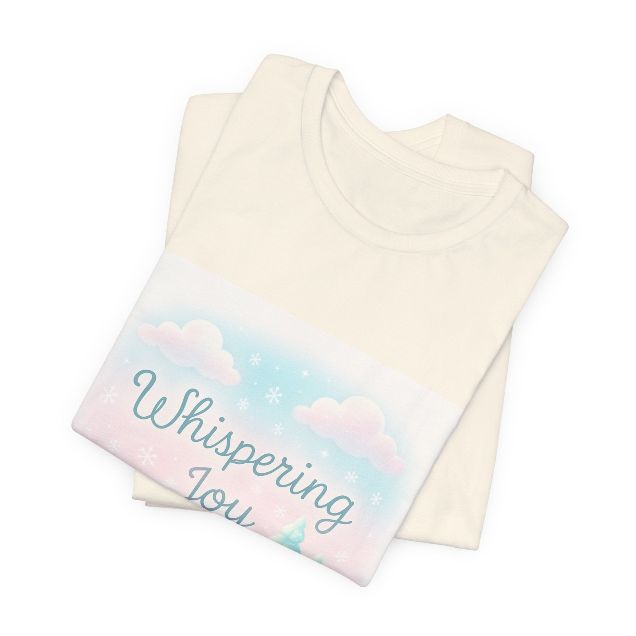 Whispering Joy Tee — Pastel Winter Trees Holiday T‑Shirt