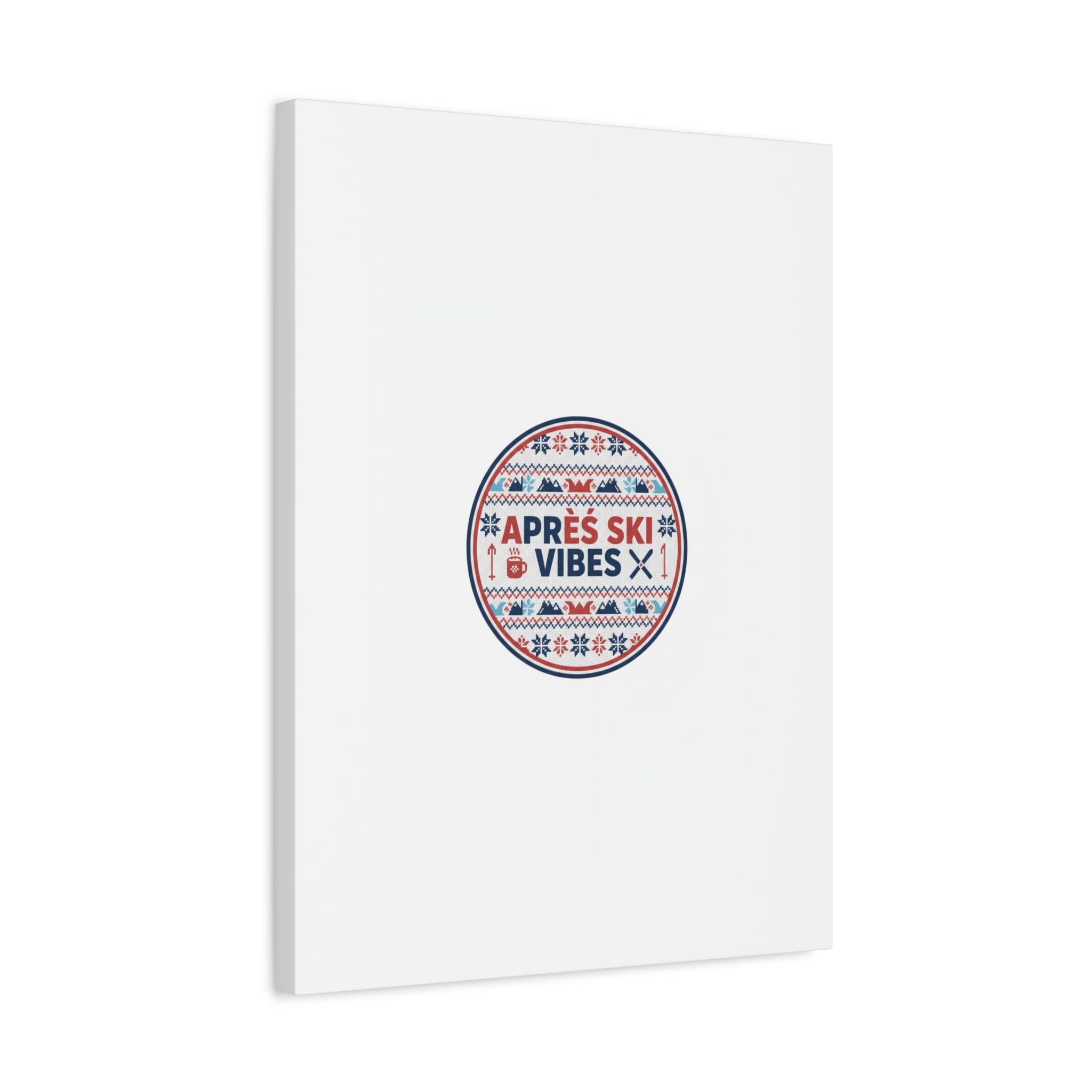 Après Ski Vibes Canvas, Fair Isle Ski Lodge Wall Art | Mountain Chalet Decor