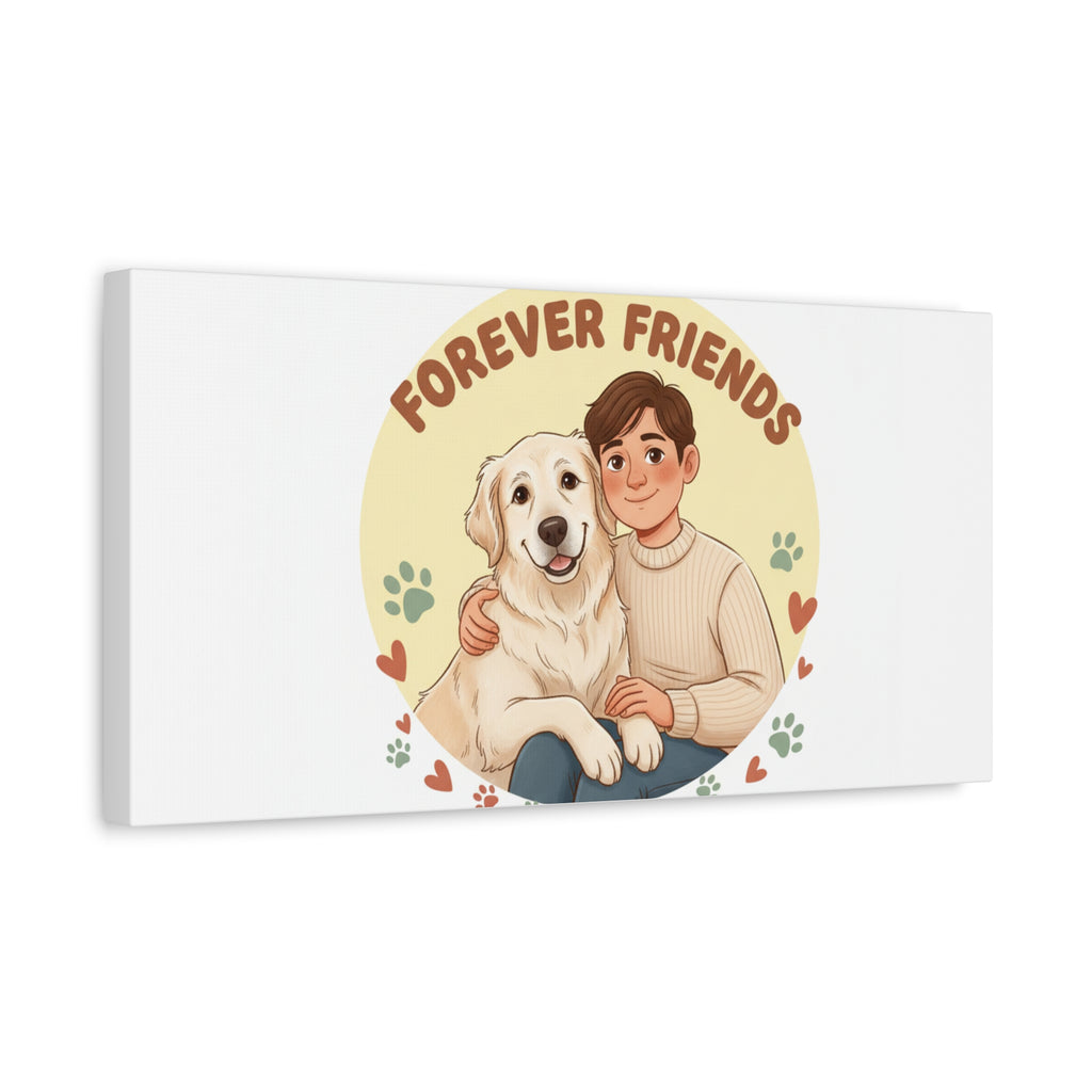Forever Friends Dog Wall Art, Pet Canvas, Senior Dog Print | Pet-Centric Holiday