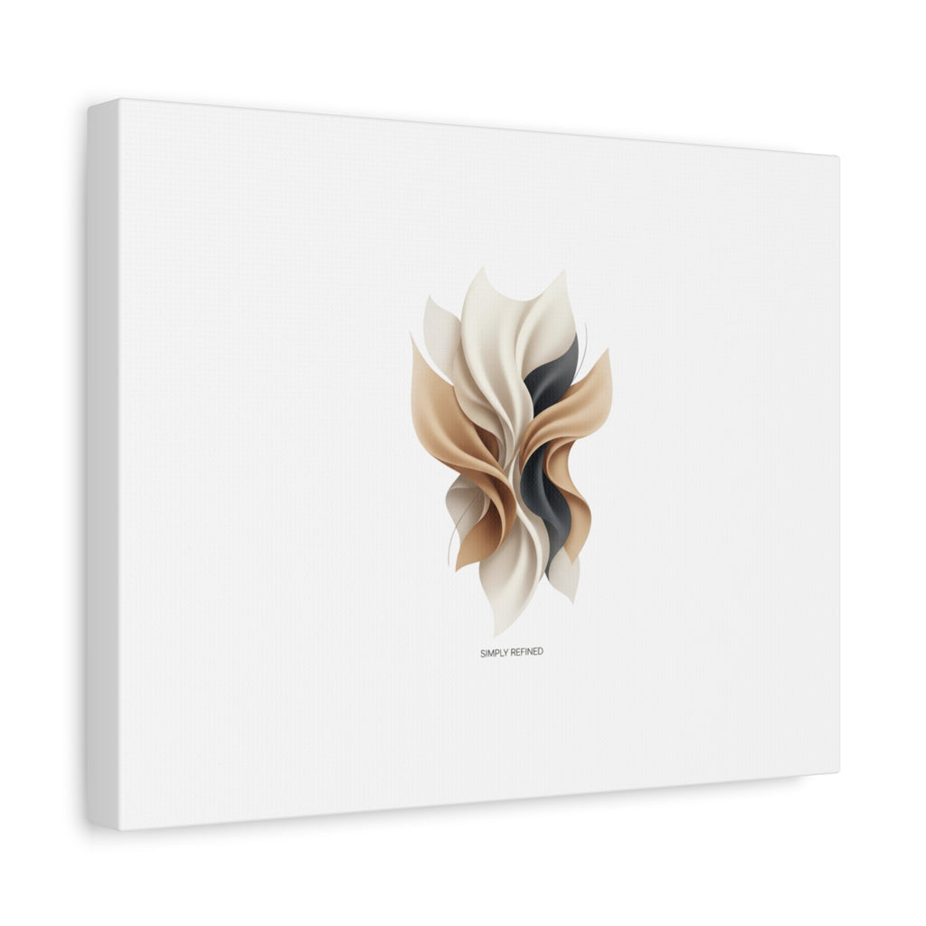 Neutral Abstract Bloom Canvas, Matte Stretched Canvas | Quiet Luxury, Minimalist Wall Art