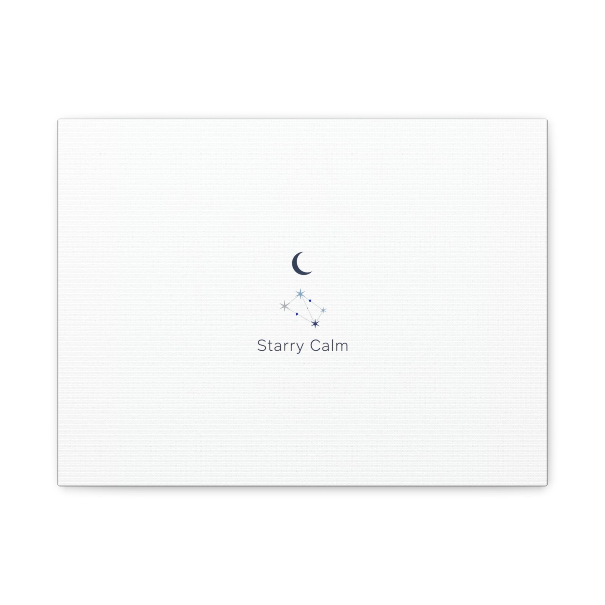 Starry Calm Moon & Constellation Canvas, minimal astrology art print