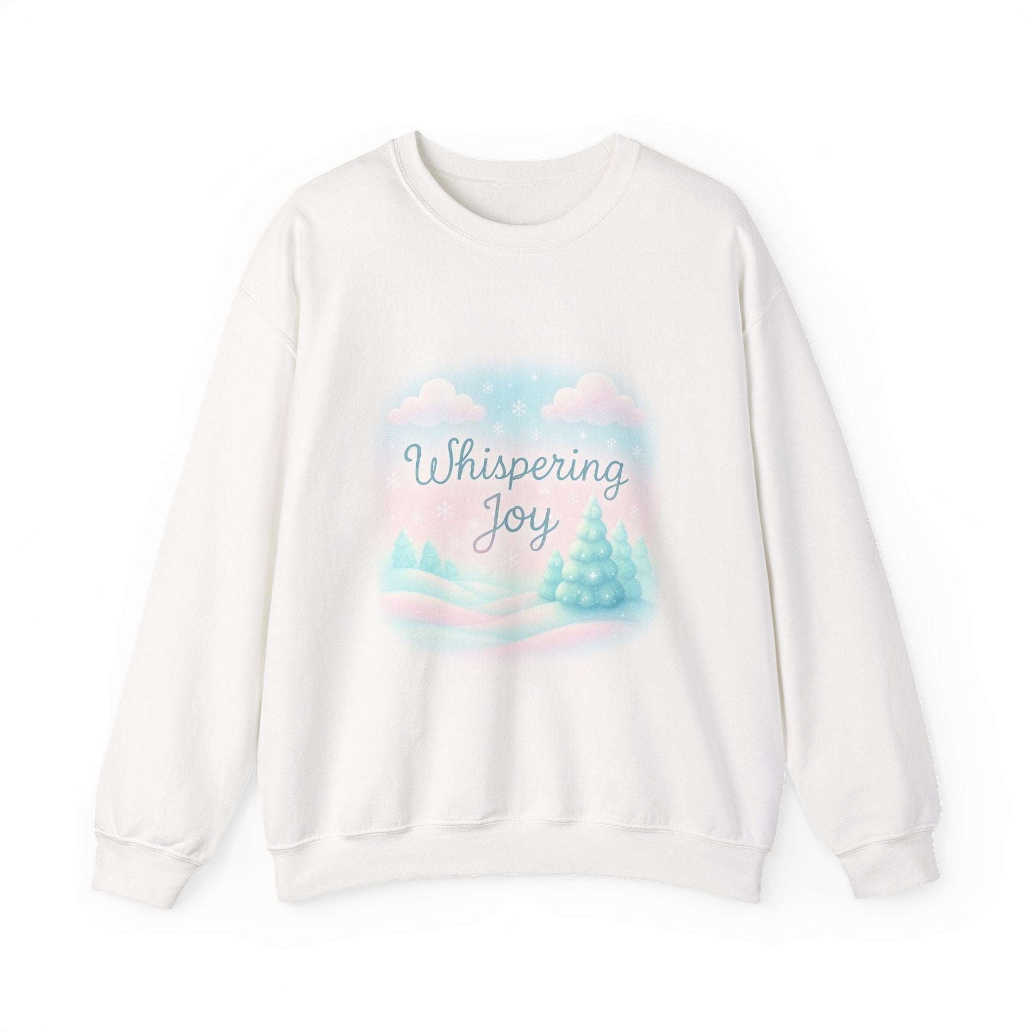 Crewneck Sweatshirt — Whispering Joy Pastel Winter Scene