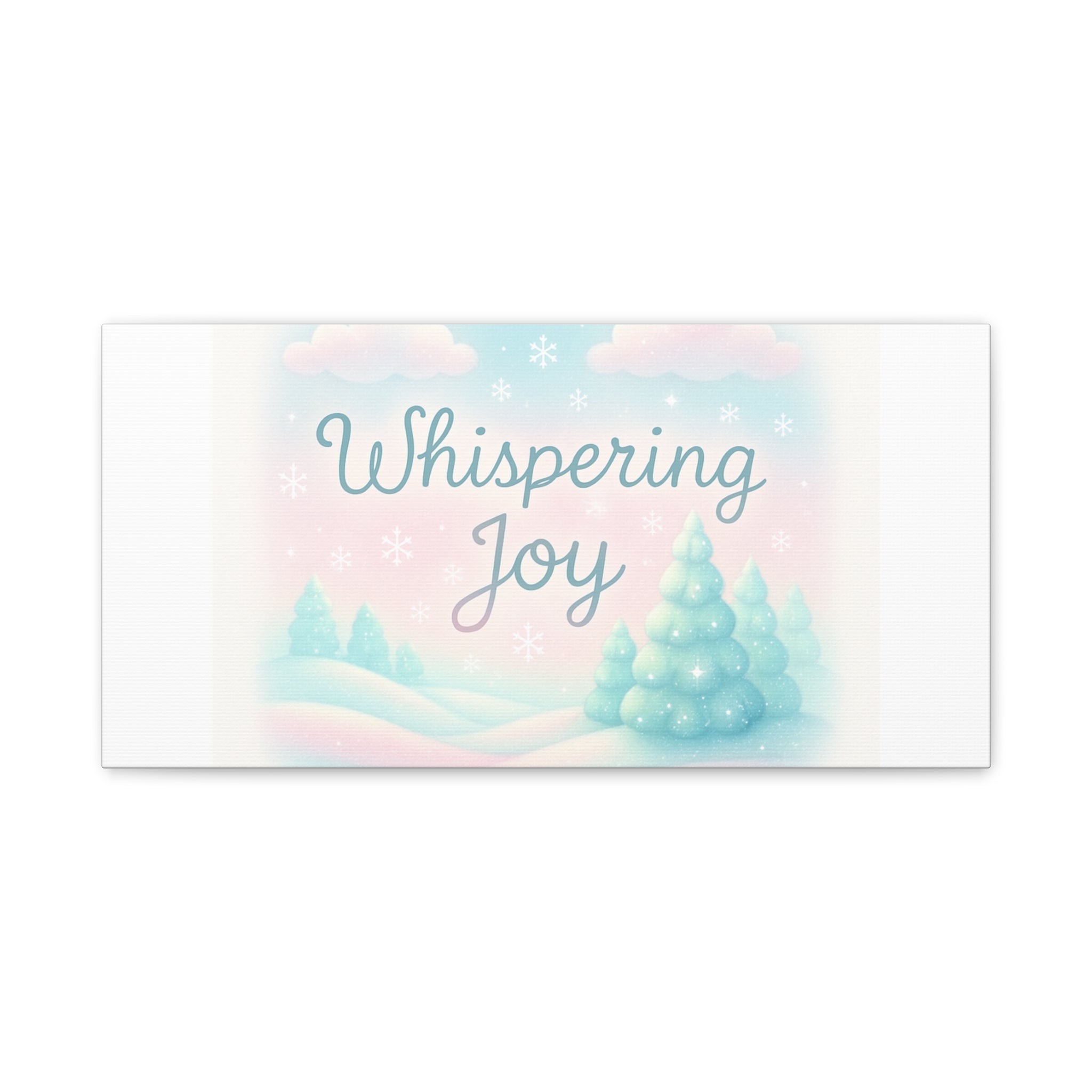 Canvas Wall Art — "Whispering Joy" Pastel Winter Landscape